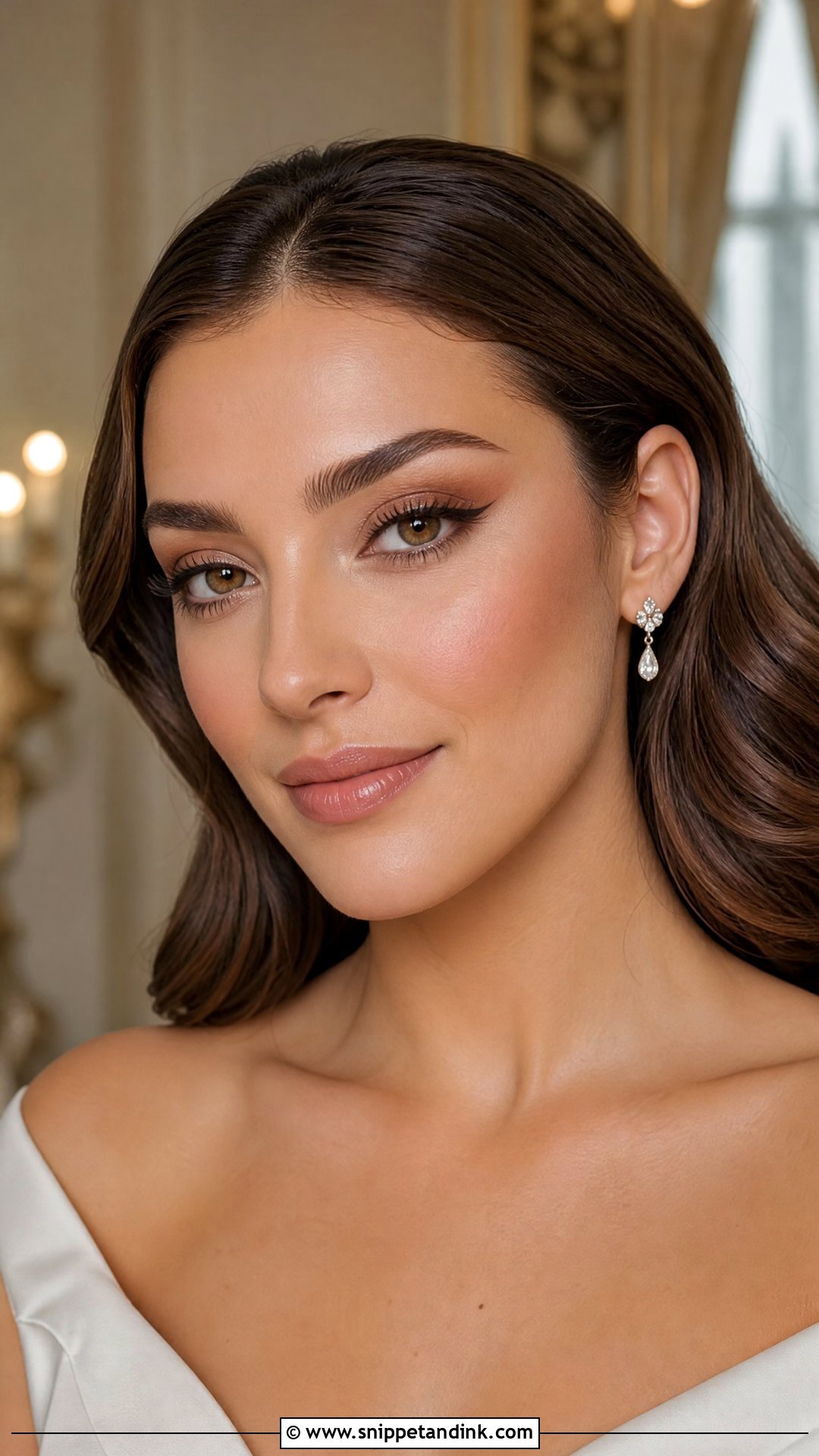 Soft Glam Bronze Bridal Makeup - Snippet and Ink - 20 Bronzey Glowy Bridal Makeup Ideas