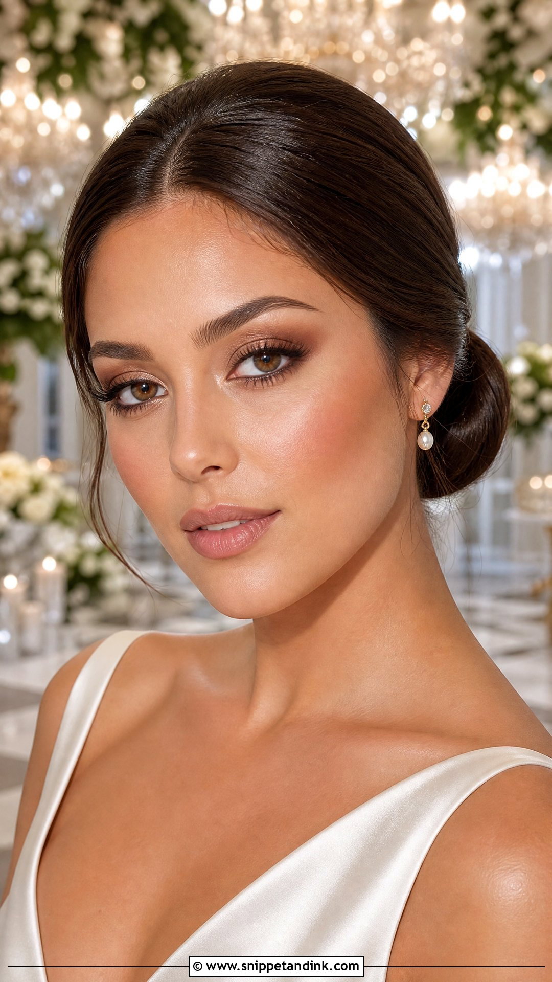 Soft Glam Bronzy Wedding Makeup - Snippet and Ink - 30 Bronzy Glowy Wedding Makeup Ideas