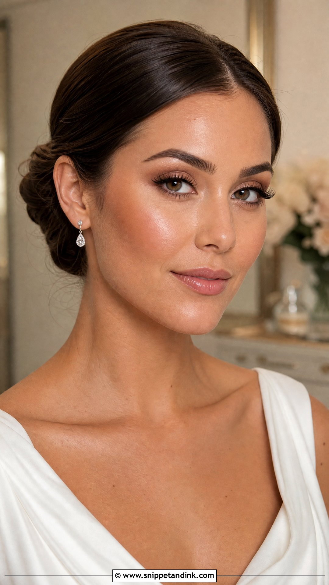 Soft Glam Brunette Bridal Makeup - Snippet and Ink - 20 Brunette Bridal Makeup Ideas