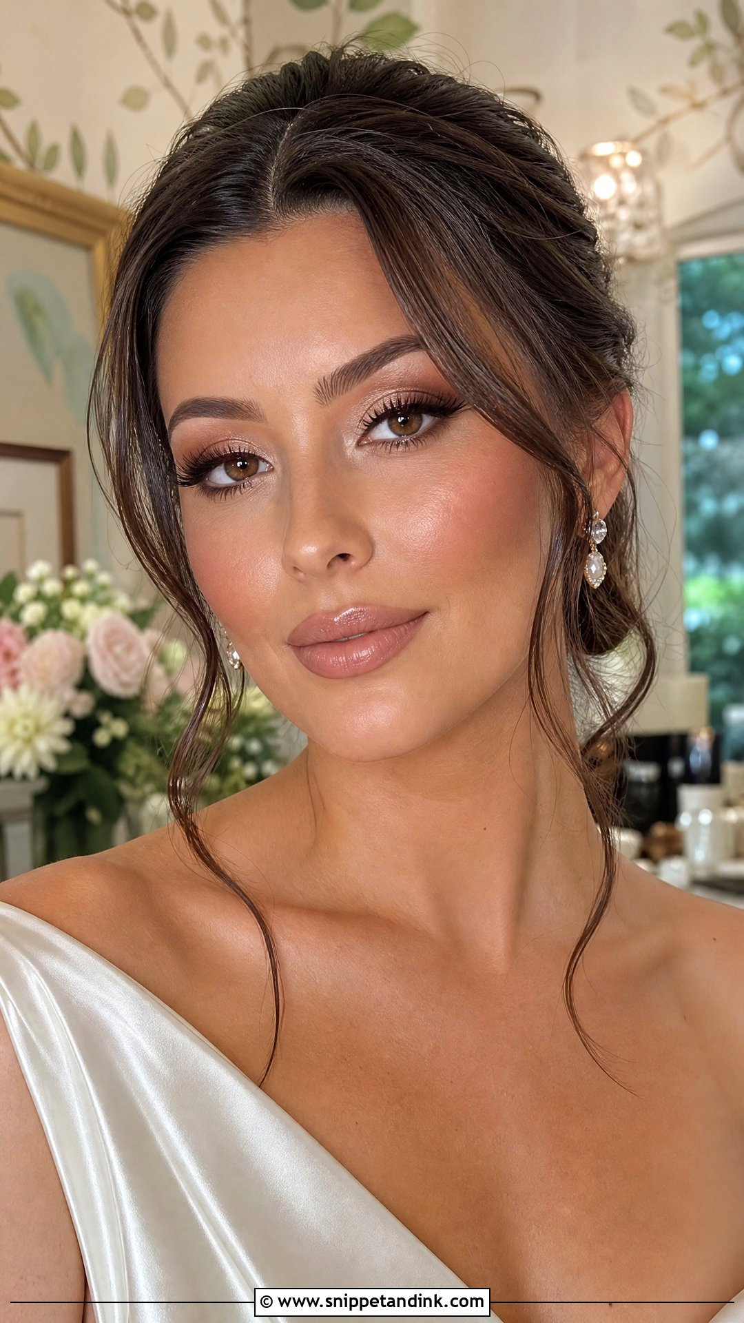 Soft Glam Brunette Bridal Makeup - Snippet and Ink - 20 Brunette Bridal Make Up Ideas