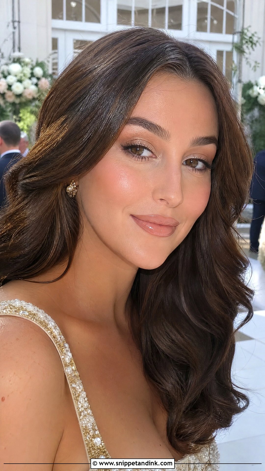 Soft Glam Champagne Makeup Wedding Guest - Snippet and Ink - 20 Soft Glam Makeup Wedding Guest Ideas