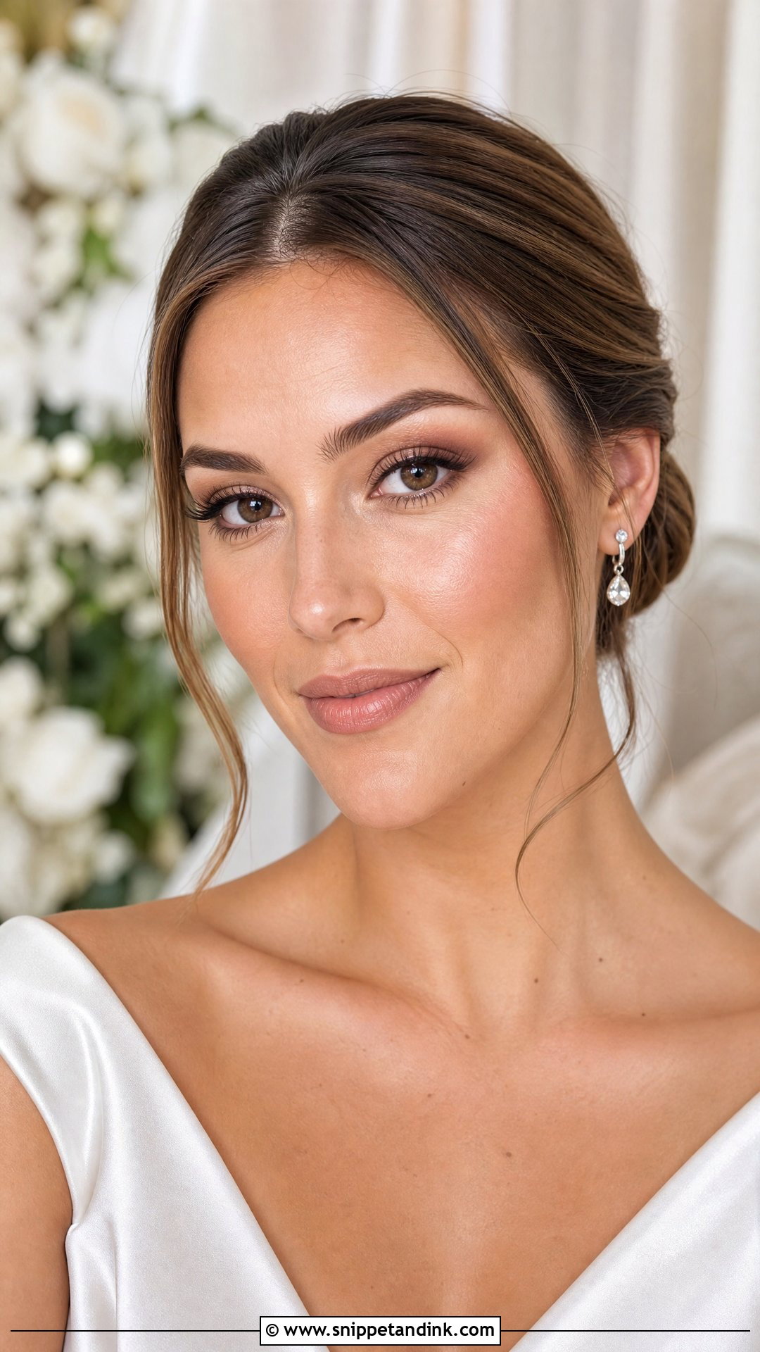 Soft Glam Dewy Wedding Makeup - Snippet and Ink - 25 Dewy Wedding Makeup Look Ideas