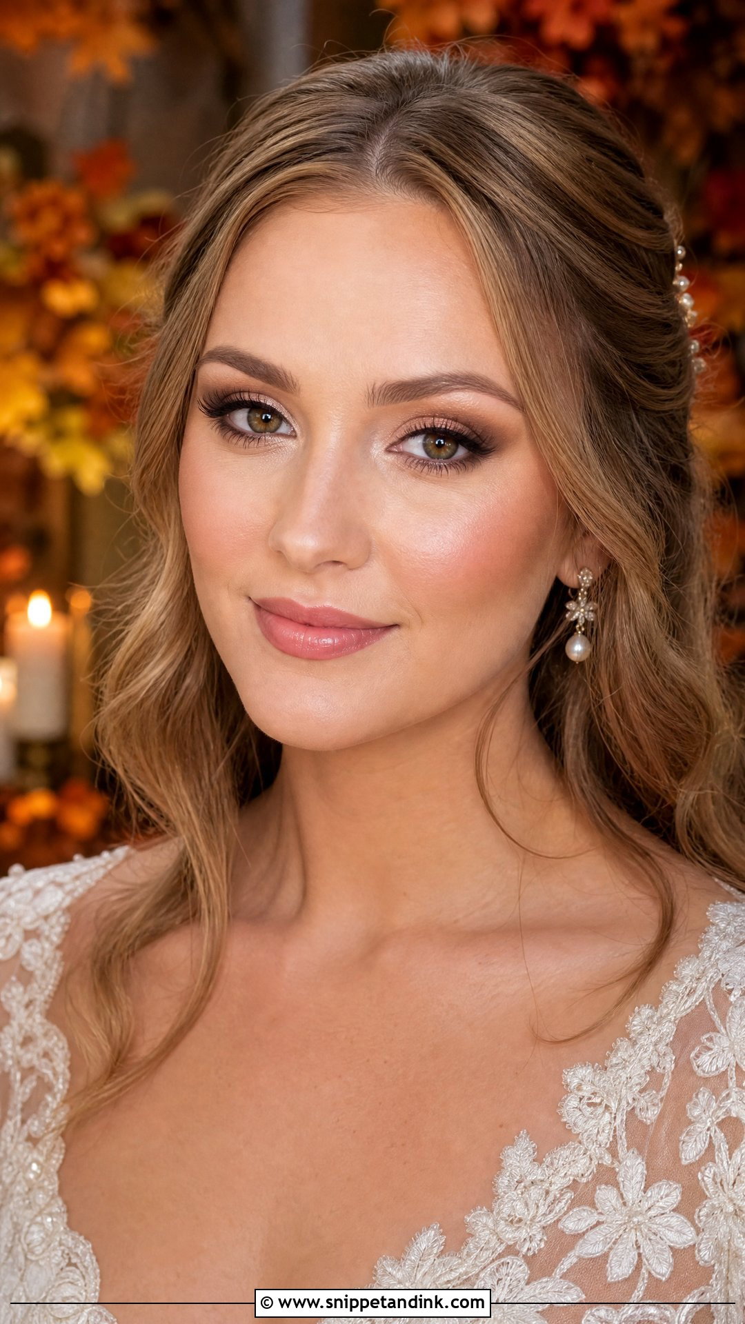 Soft Glam Fall Bridal Makeup For Brown Eyes - Snippet and Ink - 20 Fall Wedding Makeup for Bride Brown Eyes