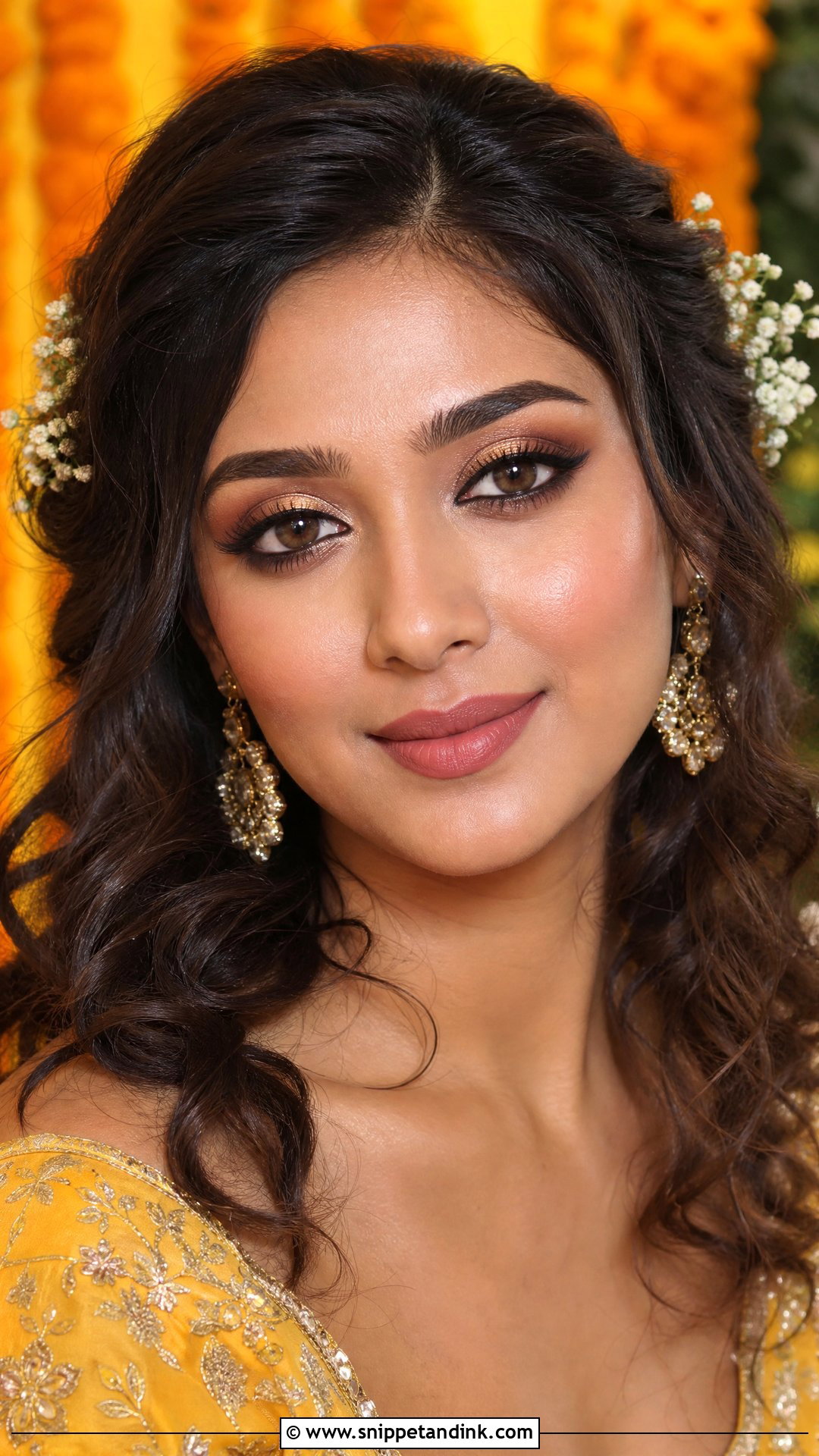 Soft Glam Haldi Makeup Look - Snippet and Ink - 25 Haldi Makeup Look for Bride Ideas