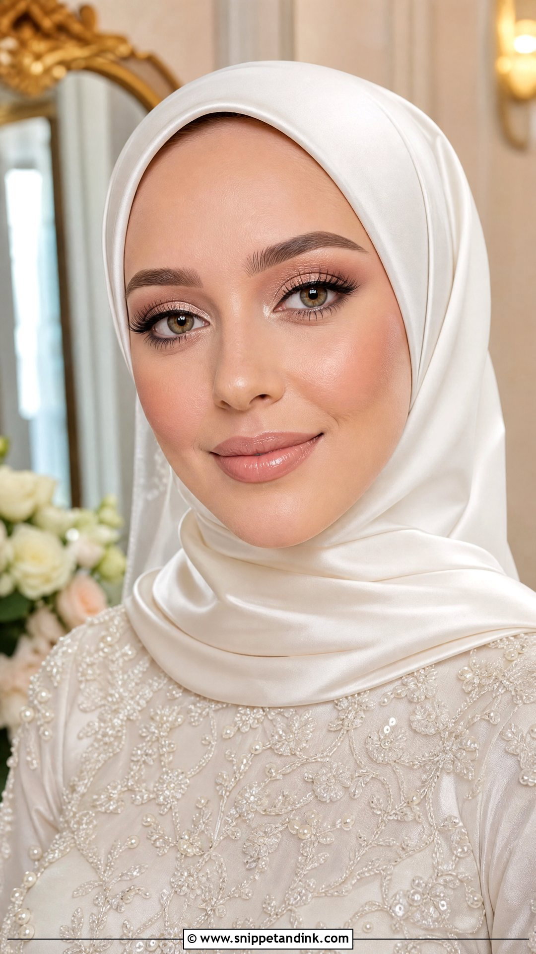 Soft Glam Hijab Wedding Makeup - Snippet and Ink - 20 Hijab Wedding Makeup Look Ideas