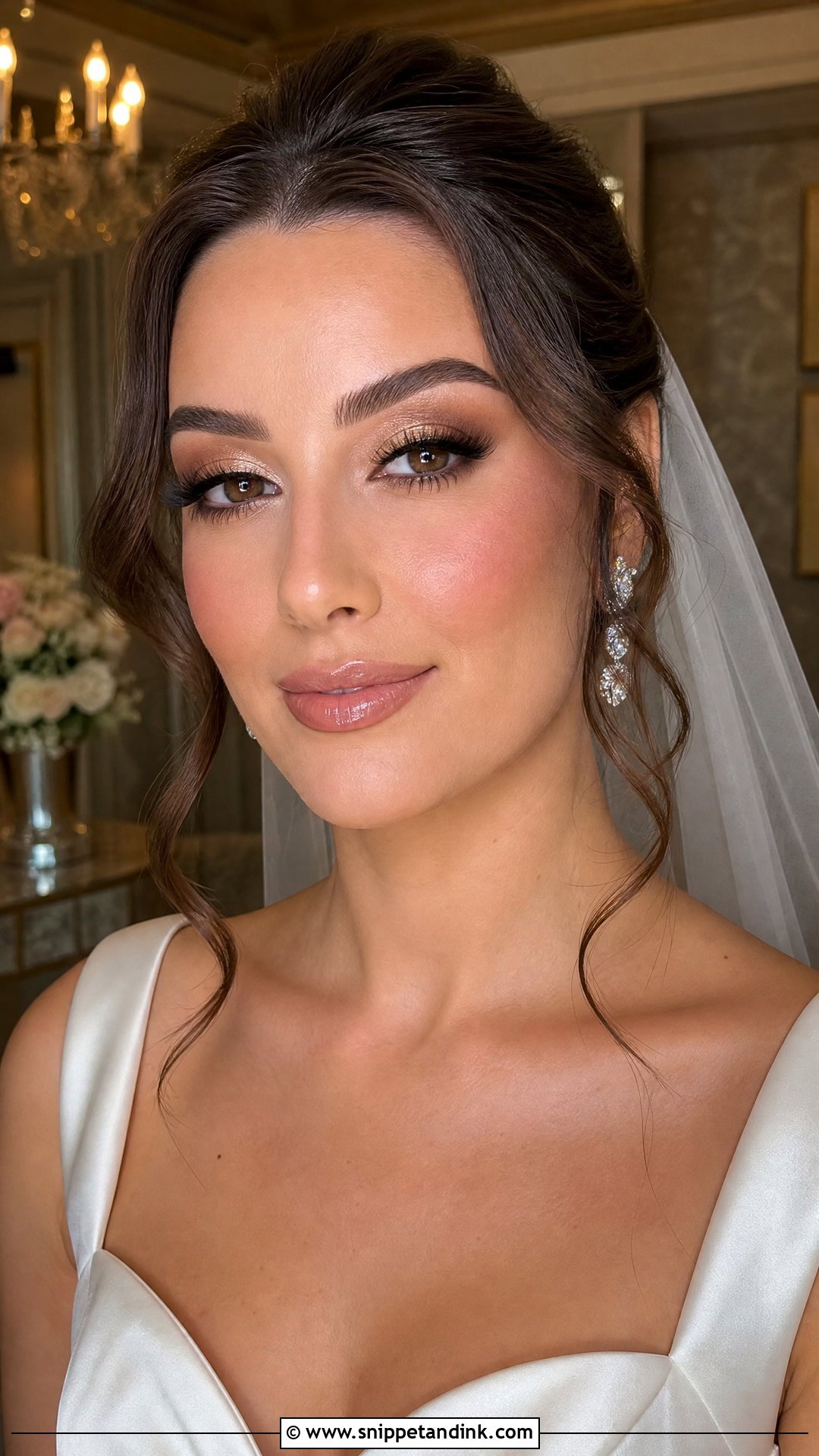 Soft Glam Hooded Eye Bridal Makeup - Snippet and Ink - 20 Hooded Eye Bridal Makeup Ideas