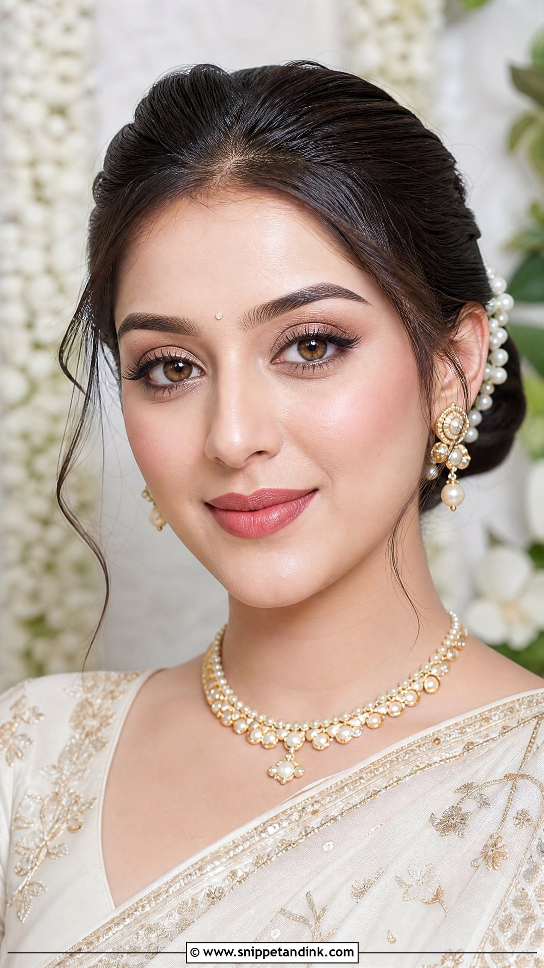 Soft Glam Indian Bridal Makeup With Champagne Eyes - Snippet and Ink - 20 Soft Glam Indian Bridal Makeup Ideas