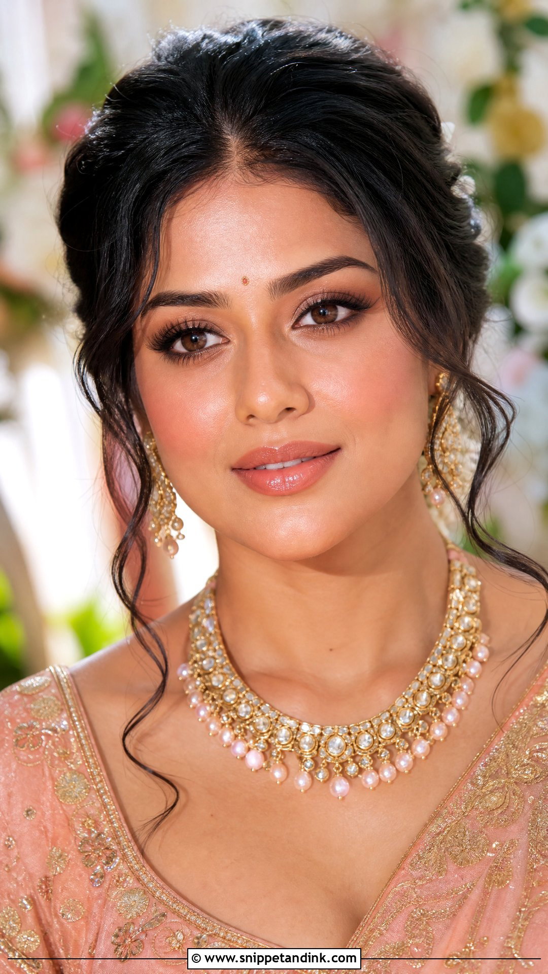 Soft Glam Indian Bridal Makeup With Dewy Skin - Snippet and Ink - 20 Soft Glam Indian Bridal Makeup Ideas