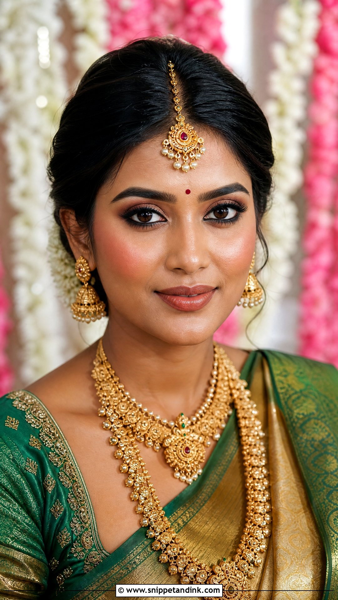 Soft Glam Indian Bridal Makeup With Kohl Eyes - Snippet and Ink - 20 Soft Glam Indian Bridal Makeup Ideas