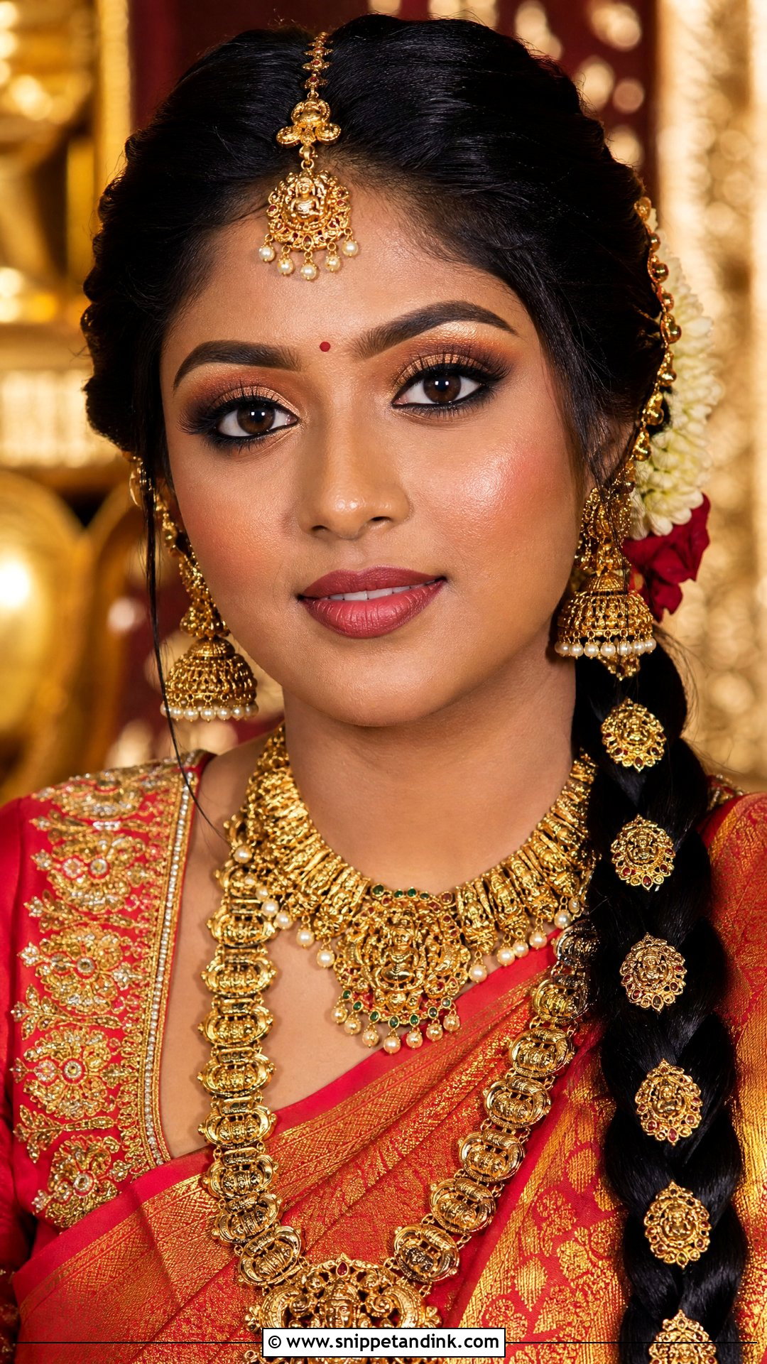 Soft Glam Indian Bridal Makeup With South Indian Saree - Snippet and Ink - 20 Soft Glam Indian Bridal Makeup Ideas