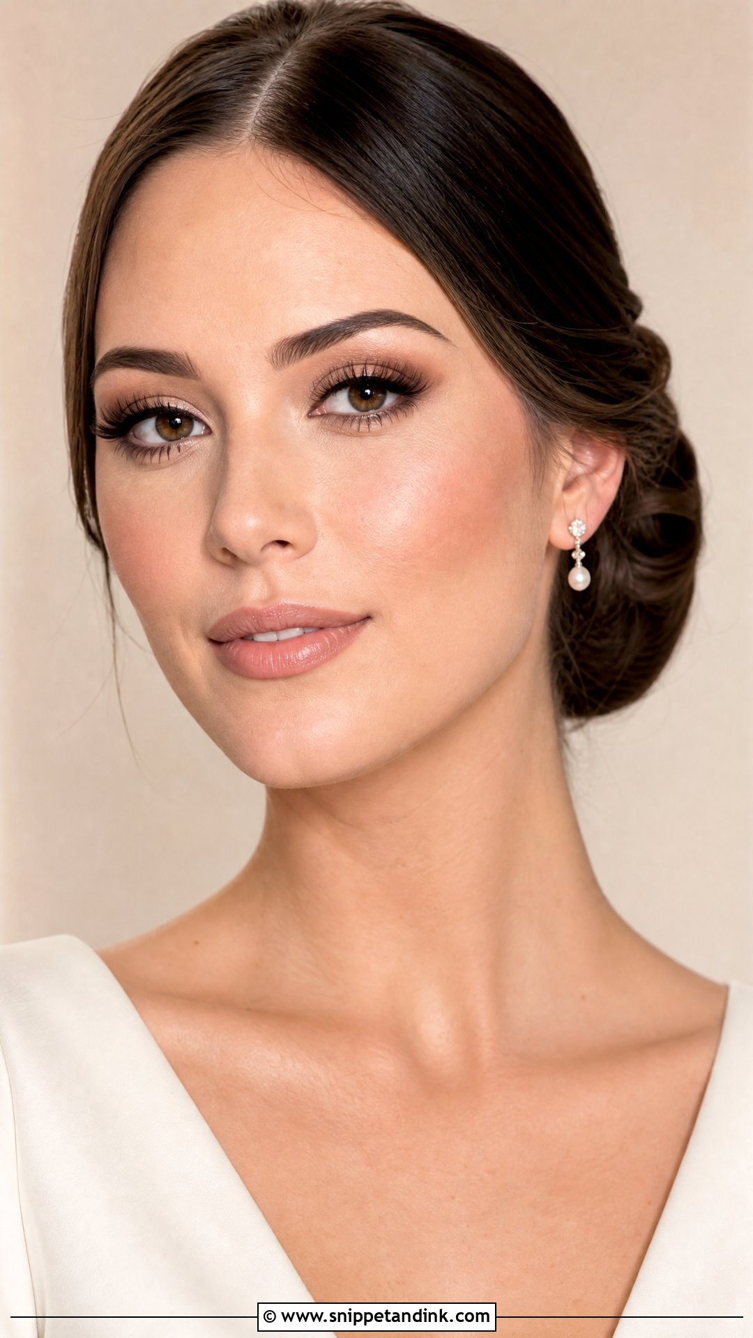 Soft Glam Nude Wedding Makeup - Snippet and Ink - 20 Nude Wedding Makeup Ideas