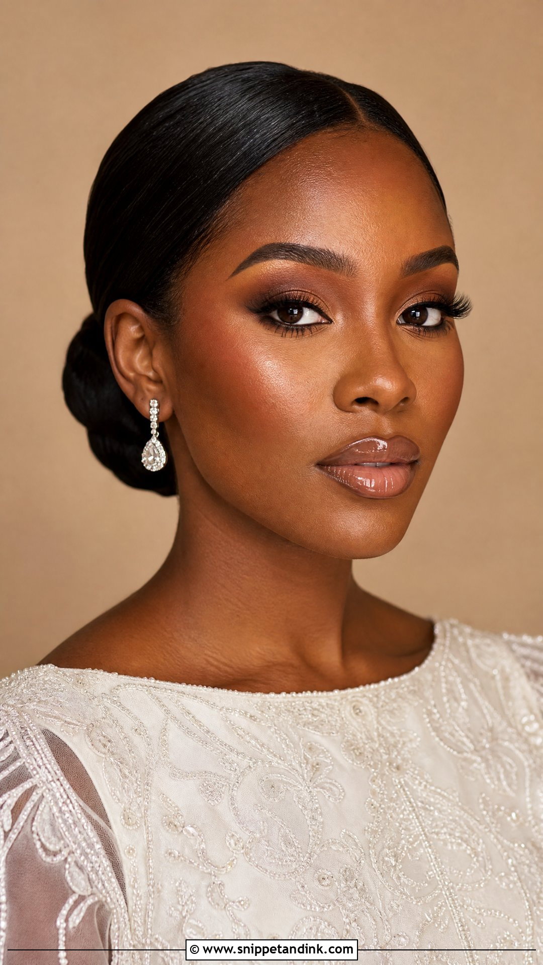 Soft Glam Wedding Makeup For Black Women - Snippet and Ink - 20 Black Woman Wedding Makeup Ideas