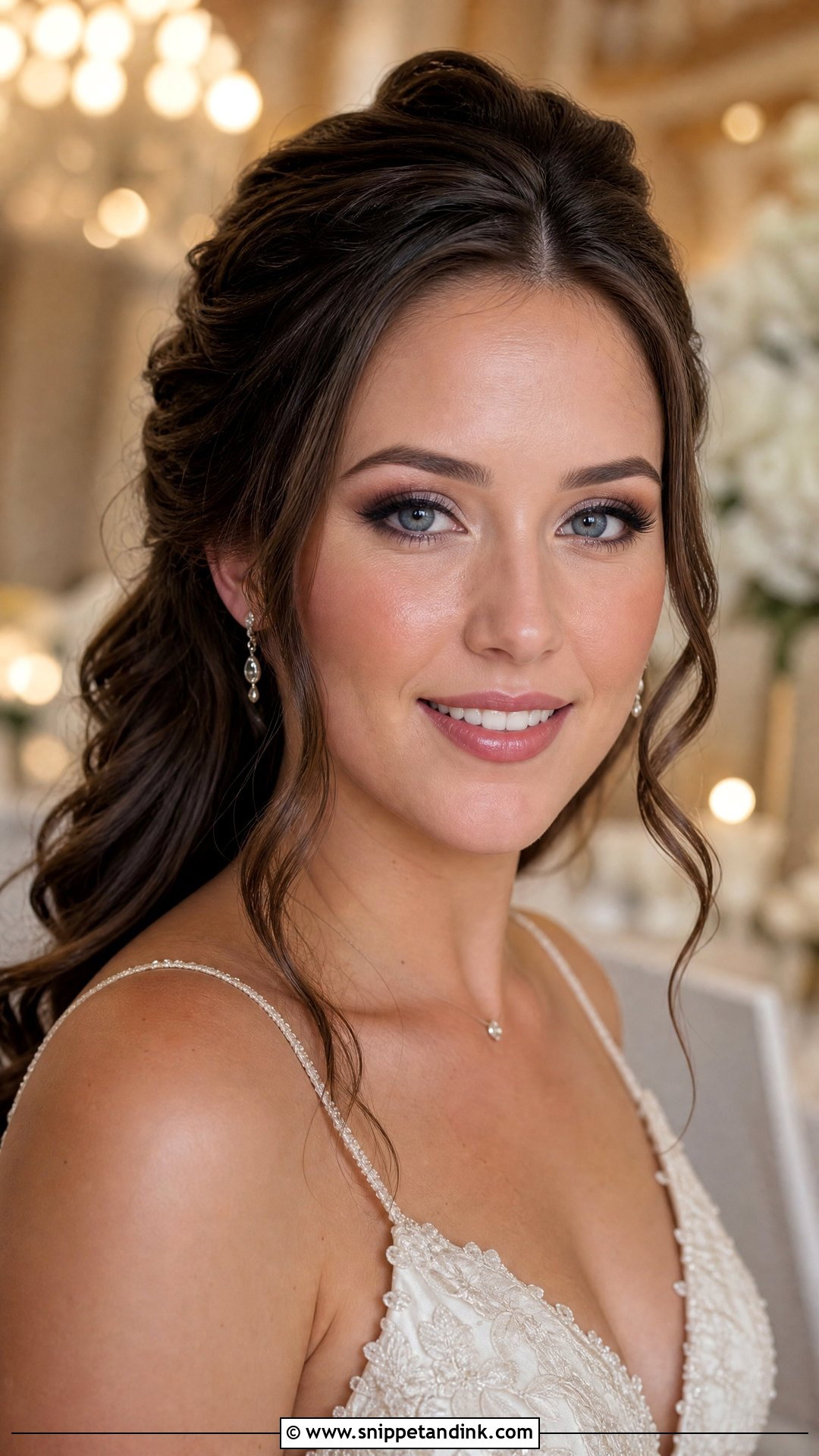 Soft Glam Wedding Makeup For Blue Eyes And Brown Hair - Snippet and Ink - 20 Wedding Makeup for Blue Eyes and Brown Hair