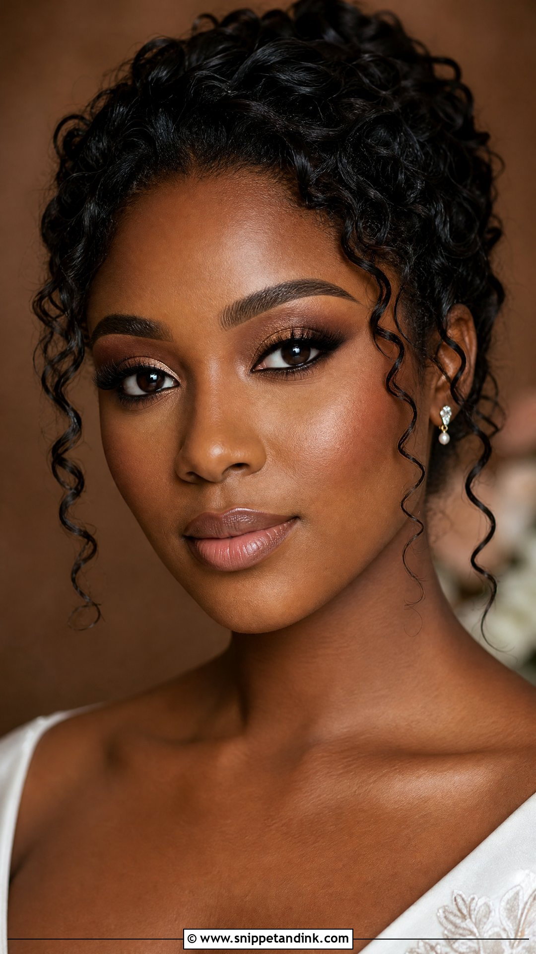 Soft Glam Wedding Makeup For Brown Eyes With Espresso Smokey Eye - Snippet and Ink - 20 Soft Glam Wedding Makeup for Brown Eyes