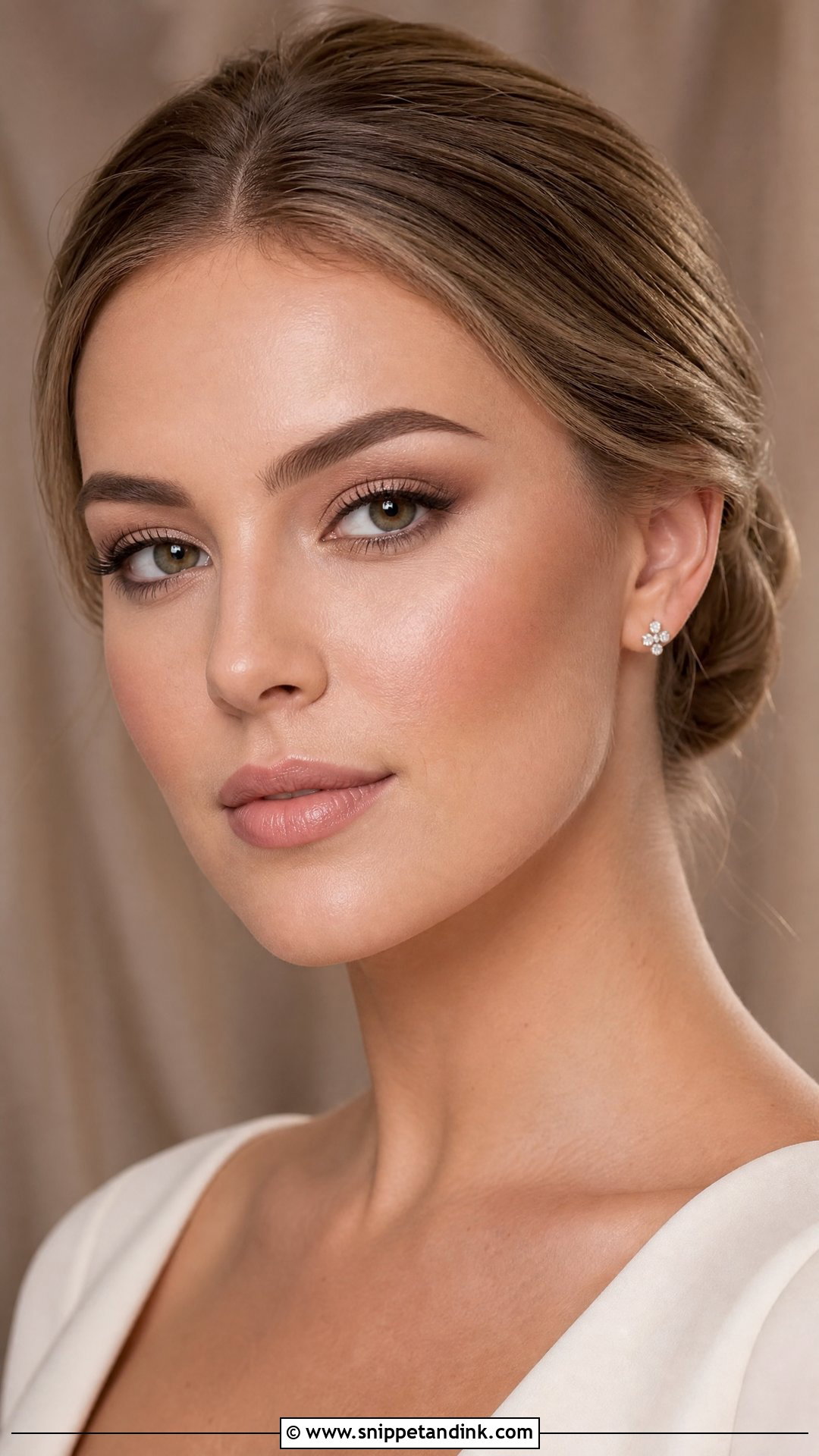Soft Glam Wedding Makeup For Brown Eyes With Matte Neutral Eyes - Snippet and Ink - 20 Soft Glam Wedding Makeup for Brown Eyes