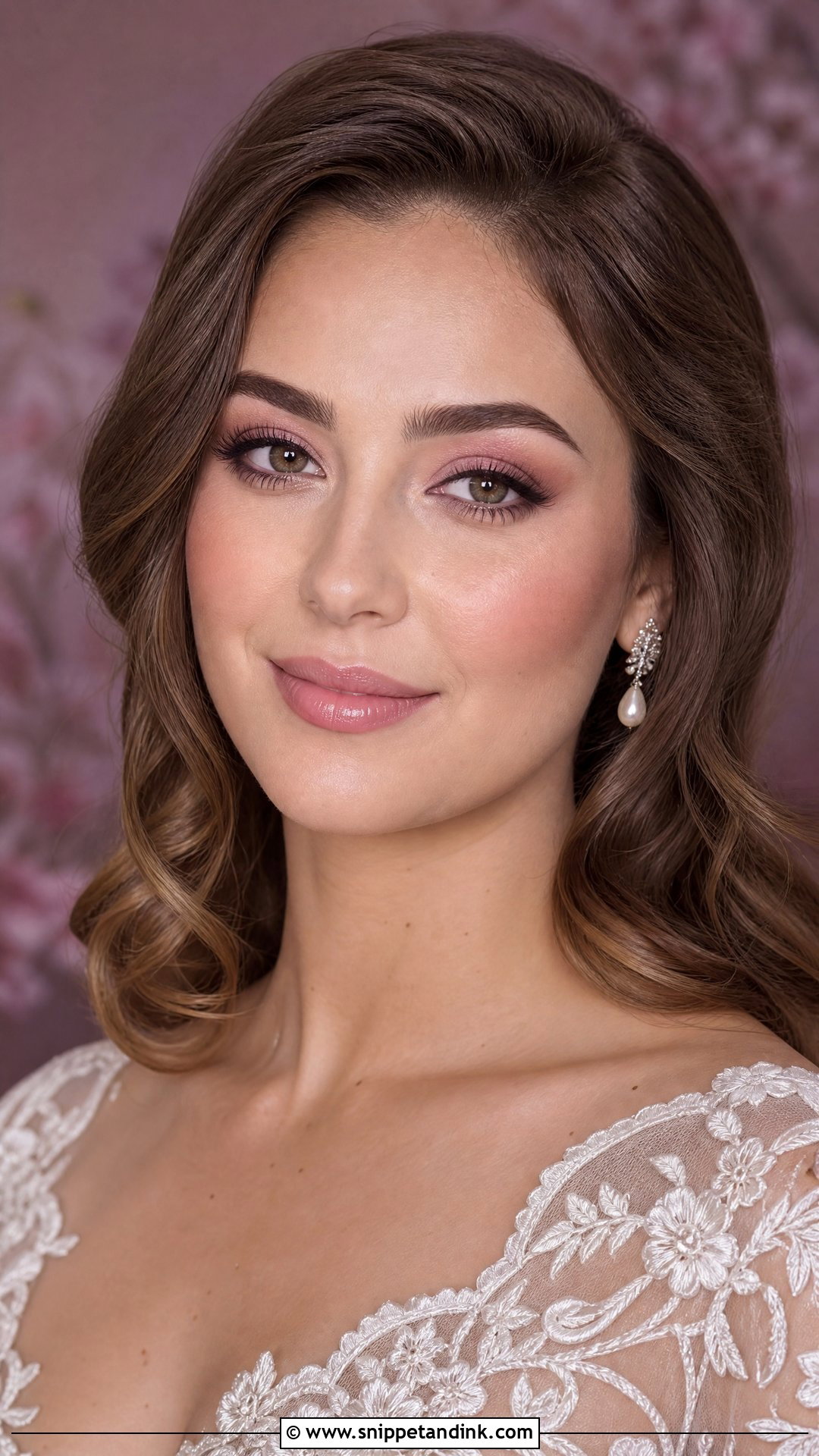 Soft Glam Wedding Makeup For Brown Eyes With Mauve Eyeshadow - Snippet and Ink - 20 Soft Glam Wedding Makeup for Brown Eyes