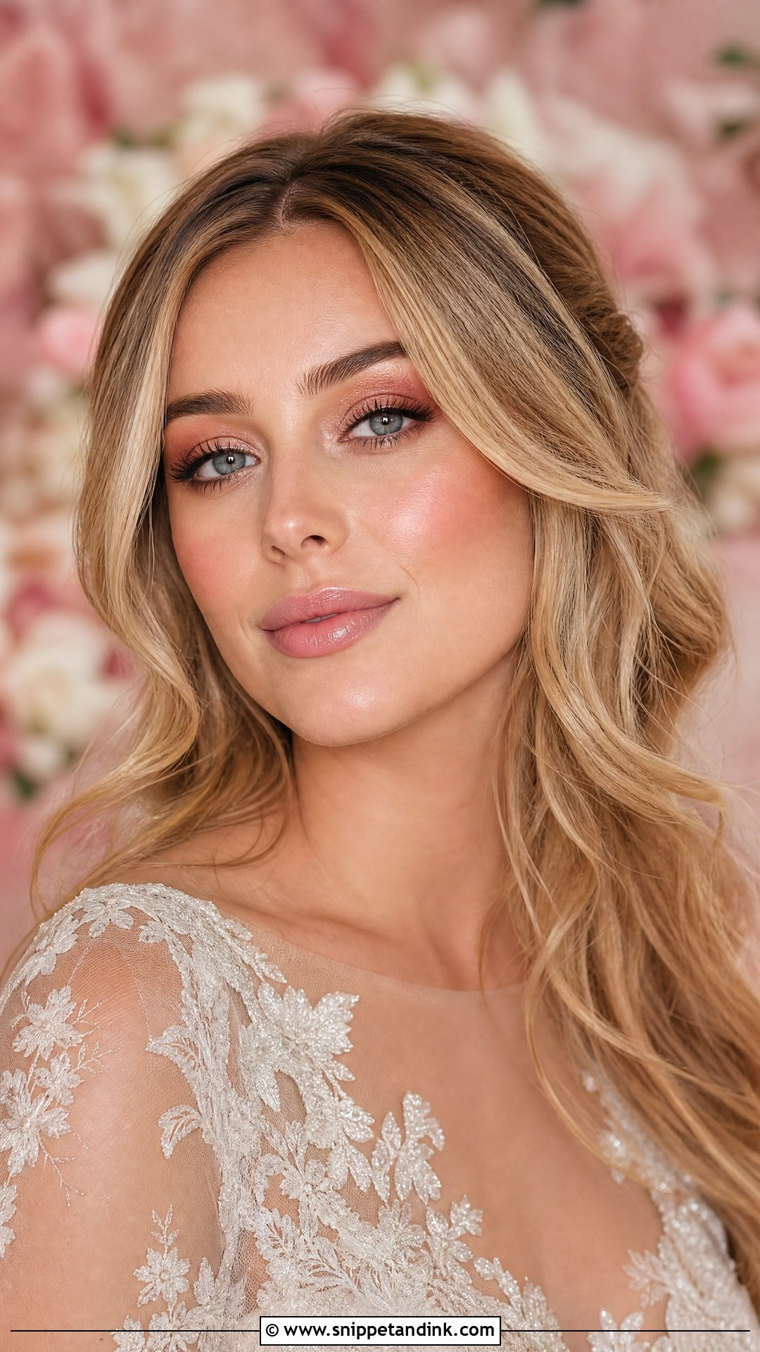 Soft Glam Wedding Makeup For Brown Eyes With Rose Gold Eyeshadow - Snippet and Ink - 20 Soft Glam Wedding Makeup for Brown Eyes
