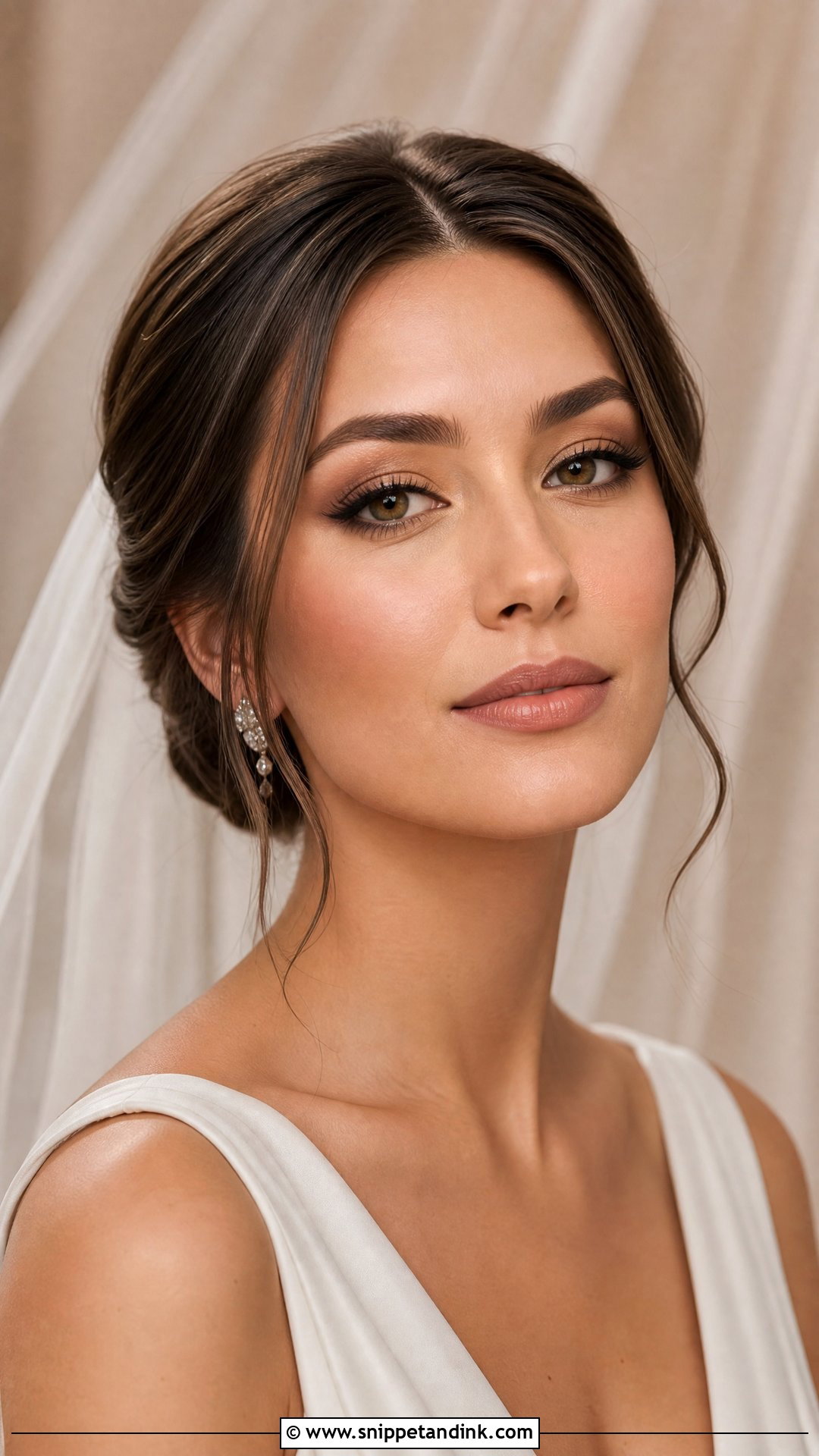 Soft Glam Wedding Makeup For Brown Eyes With Satin Skin - Snippet and Ink - 20 Soft Glam Wedding Makeup for Brown Eyes