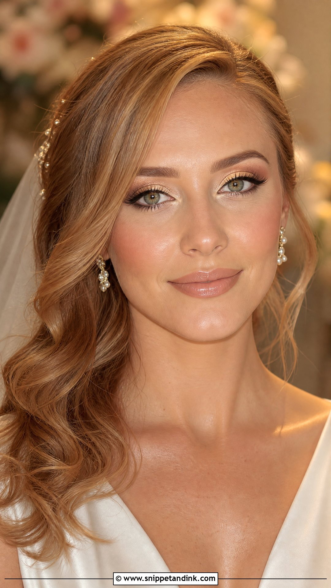 Soft Glam Wedding Makeup For Brown Eyes With Soft Gold Eyeshadow - Snippet and Ink - 20 Soft Glam Wedding Makeup for Brown Eyes