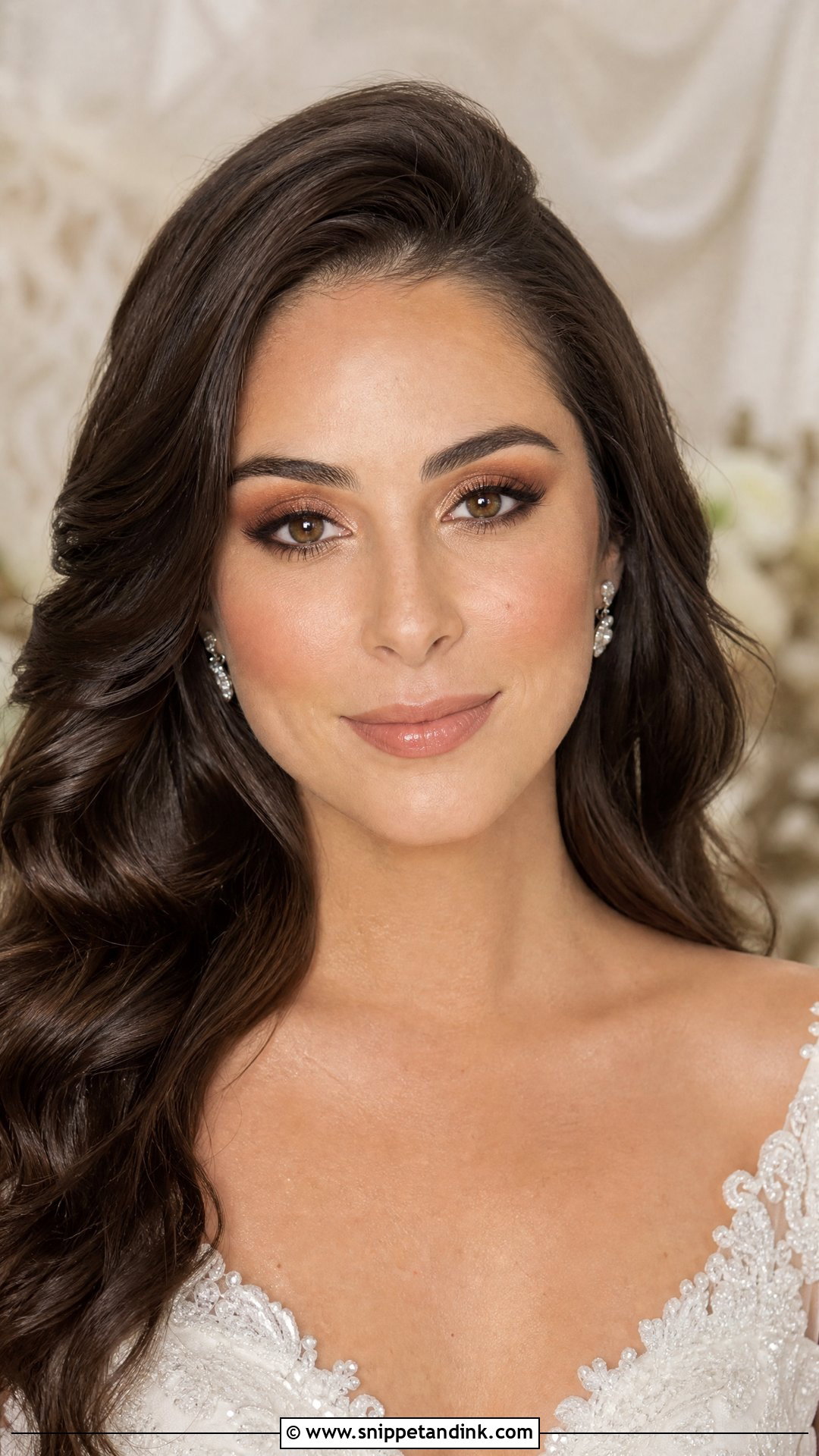 Soft Glam Wedding Makeup For Brown Eyes With Warm Brown Eyeshadow - Snippet and Ink - 20 Soft Glam Wedding Makeup for Brown Eyes