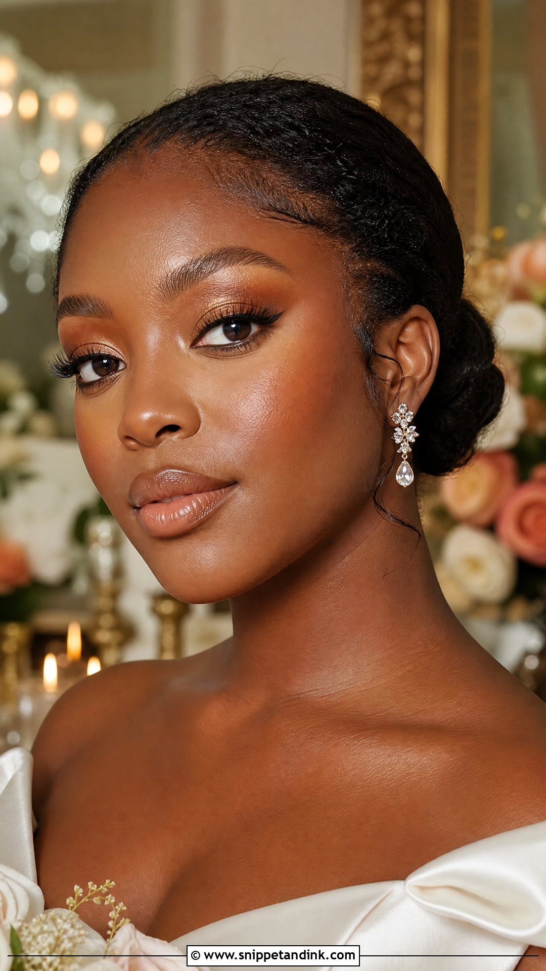Soft Glam Wedding Makeup For Dark Skin - Snippet and Ink - 20 Wedding Makeup for Dark Skin Ideas