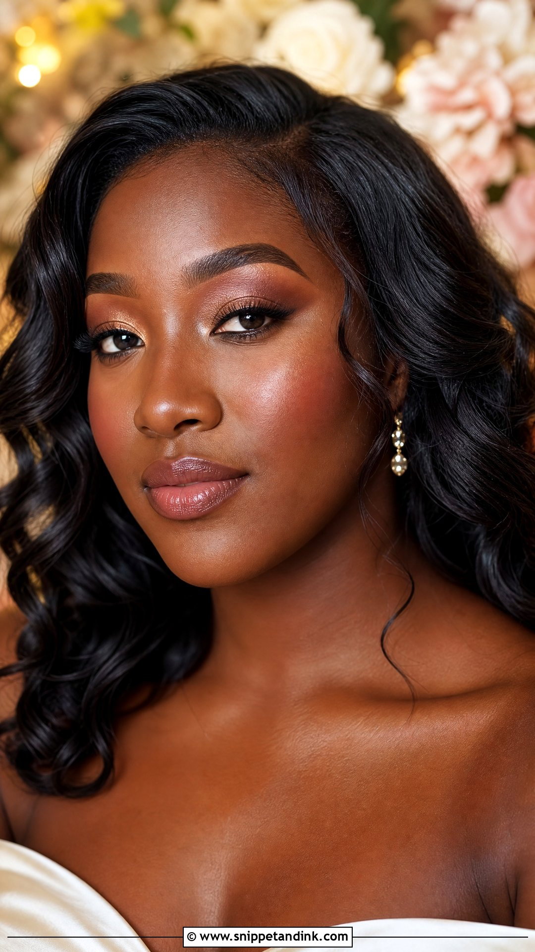 Soft Glam Wedding Makeup For Dark Skin - Snippet and Ink - 20 Soft Glam Makeup for Wedding Ideas
