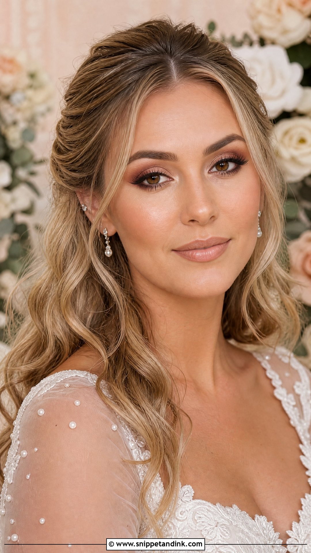 Soft Glam Wedding Makeup With Brown Eyeshadow - Snippet and Ink - 30 Soft Glam Wedding Makeup Ideas