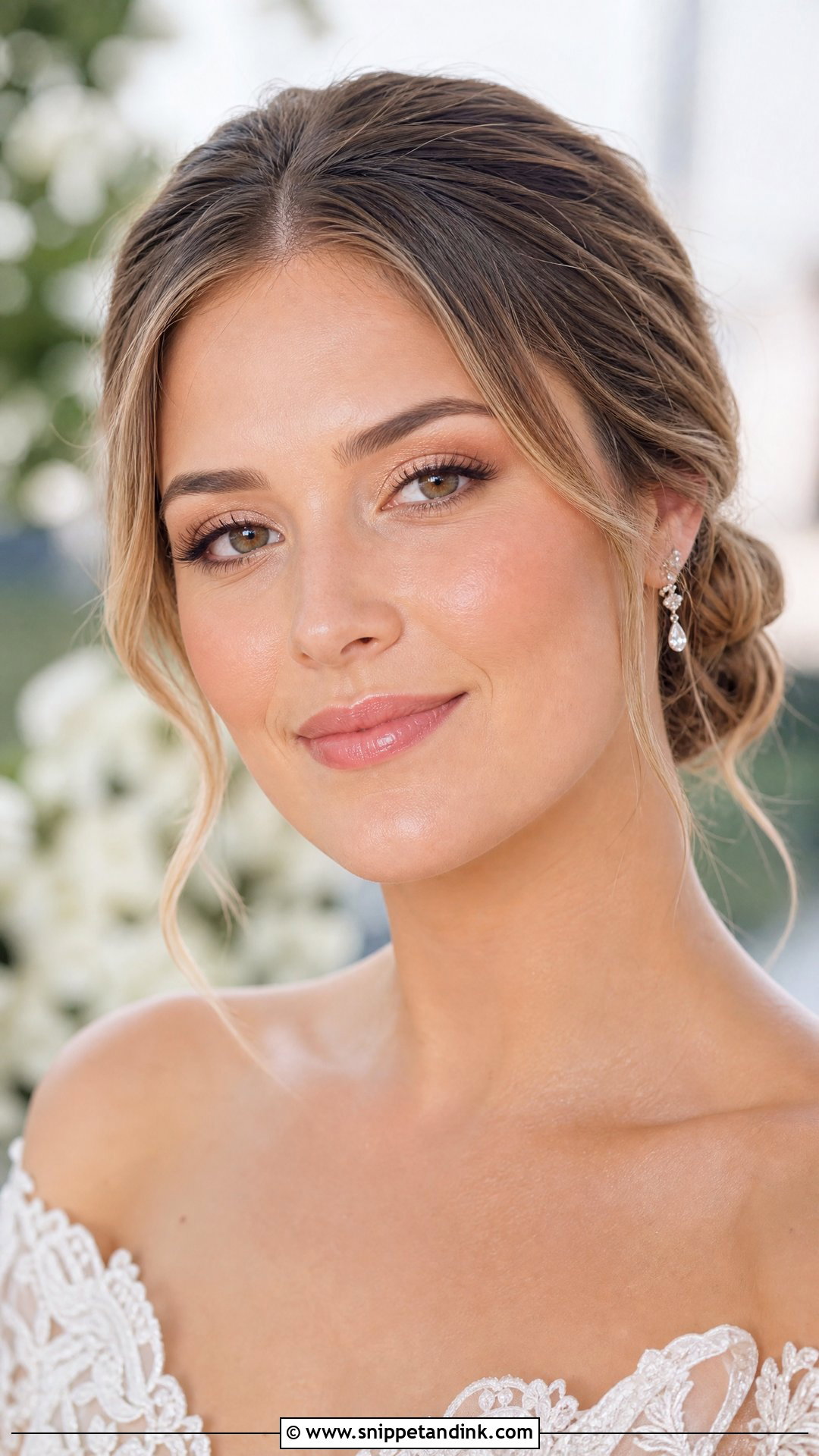 Soft Glam Wedding Makeup With Dewy Skin - Snippet and Ink - 25 Natural Soft Glam Wedding Makeup Looks