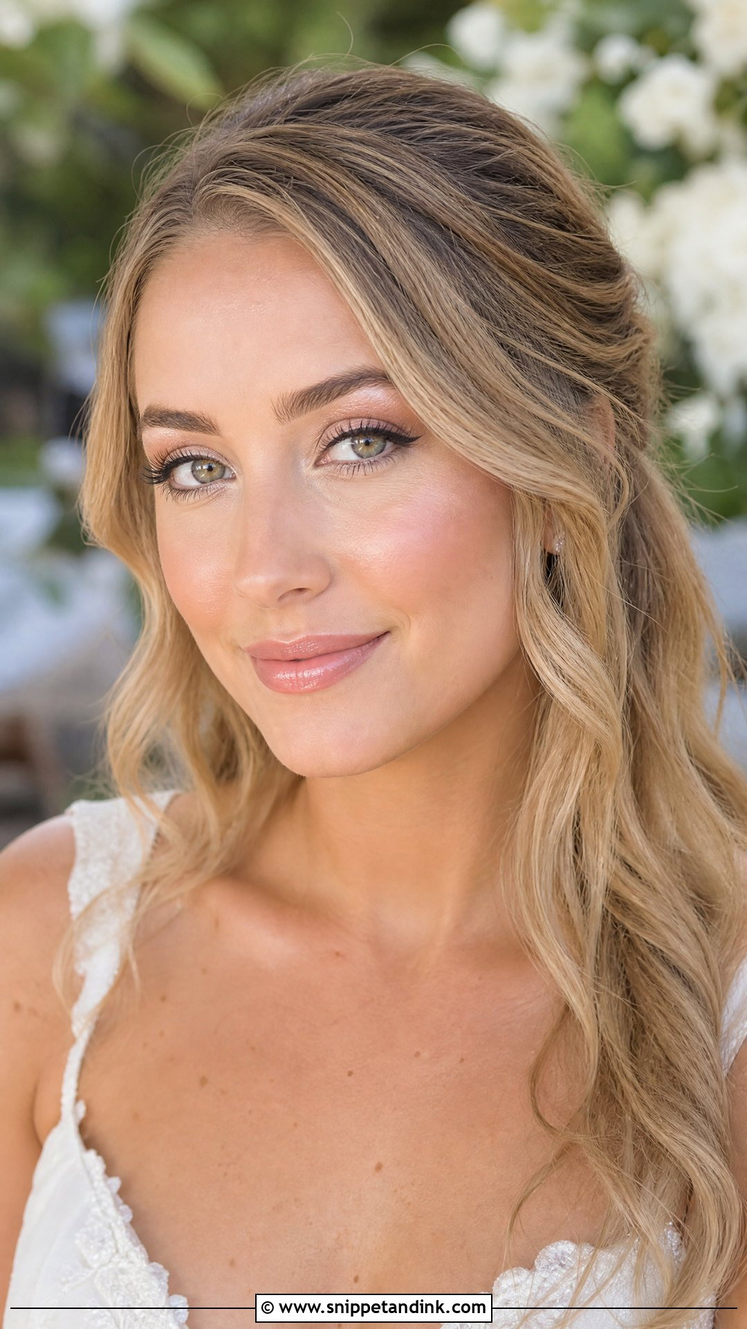 Soft Glam Wedding Makeup With Dewy Skin - Snippet and Ink - 20 Soft Glam Makeup for Wedding Ideas