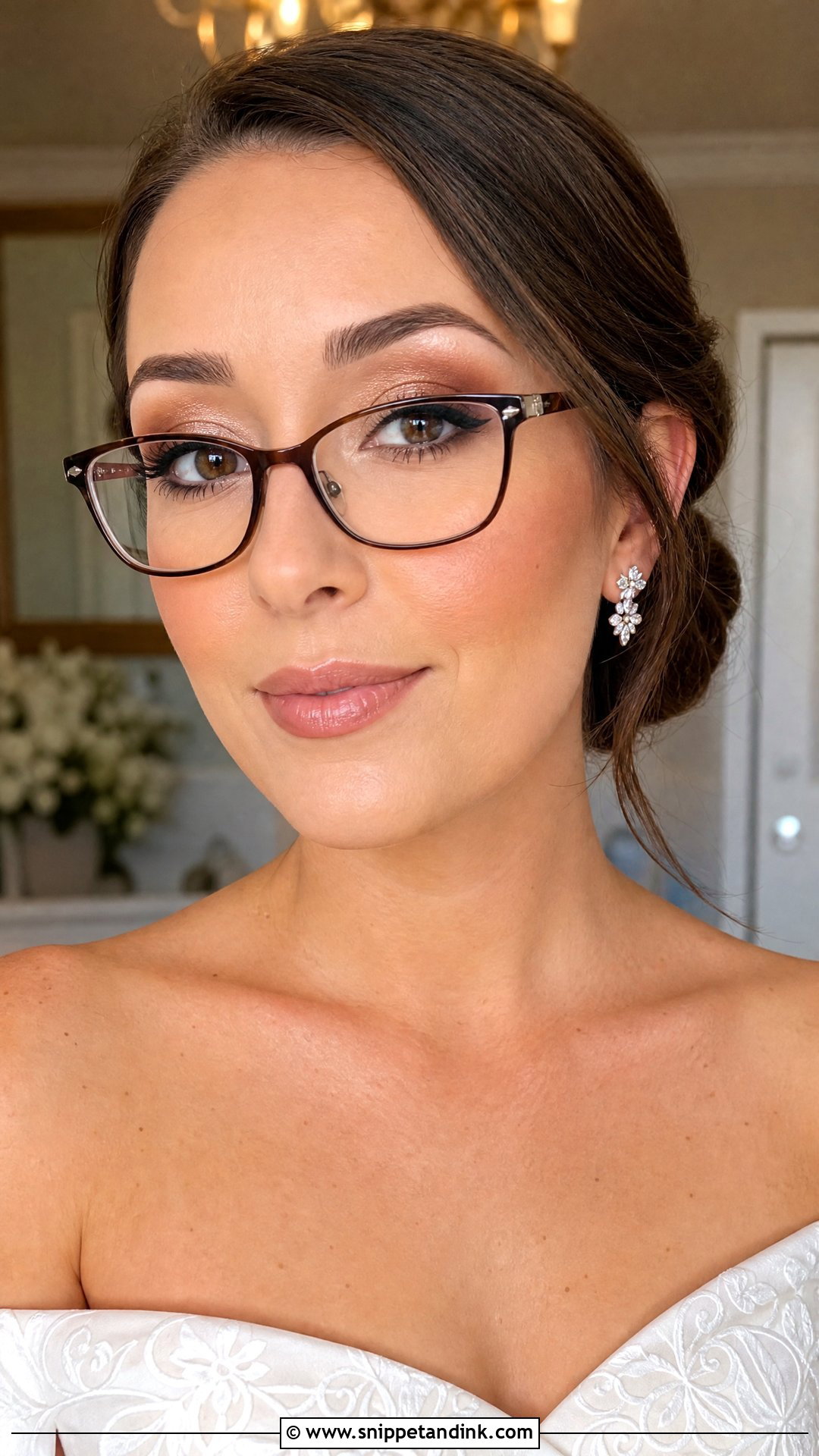 Soft Glam Wedding Makeup With Glasses - Snippet and Ink - 20 Wedding Makeup with Glasses
