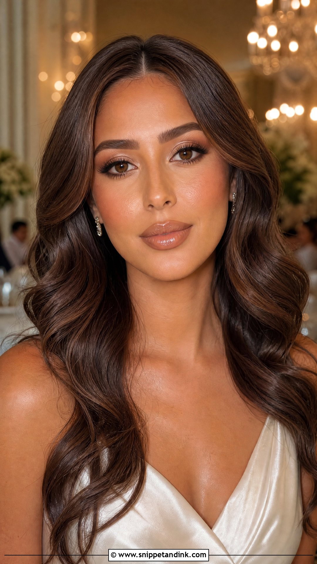 Soft Glam Wedding Makeup With Glossy Lips - Snippet and Ink - 25 Natural Soft Glam Wedding Makeup Looks