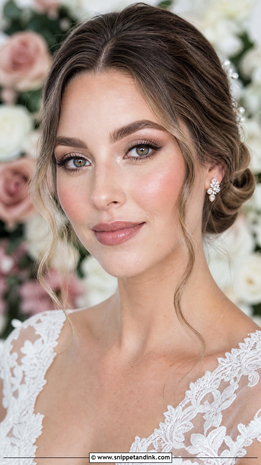 Soft Glam Wedding Makeup With Rosy Blush - Snippet and Ink - 25 Natural Soft Glam Wedding Makeup Looks