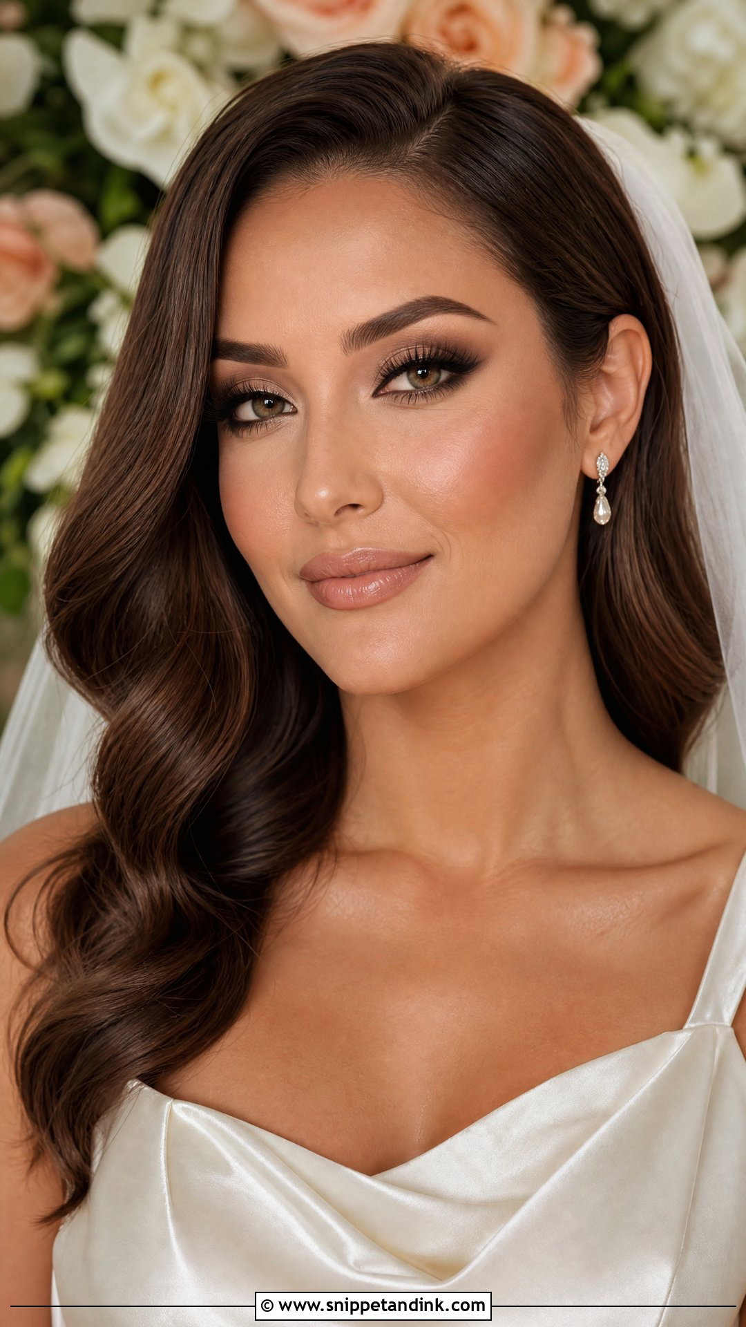 Soft Glam Wedding Makeup With Smokey Eye - Snippet and Ink - 30 Soft Glam Wedding Makeup Ideas