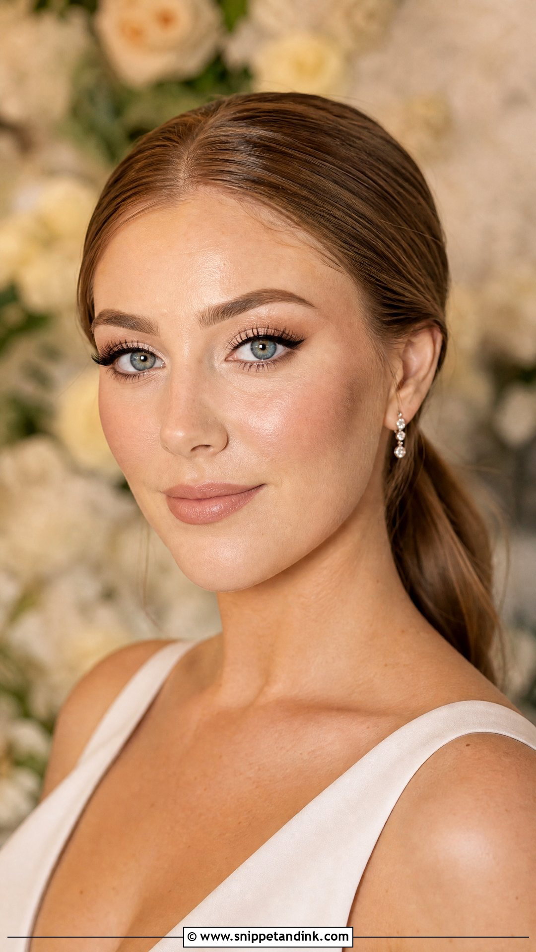 Soft Glam Wedding Makeup With Soft Winged Liner - Snippet and Ink - 20 Soft Glam Makeup for Wedding Ideas