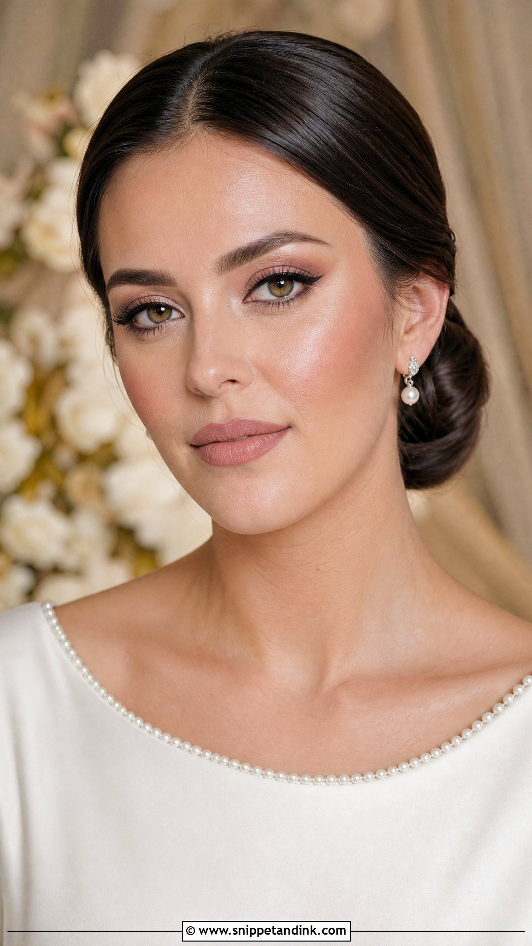 Soft Glam Wedding Makeup With Winged Liner - Snippet and Ink - 30 Soft Glam Wedding Makeup Ideas