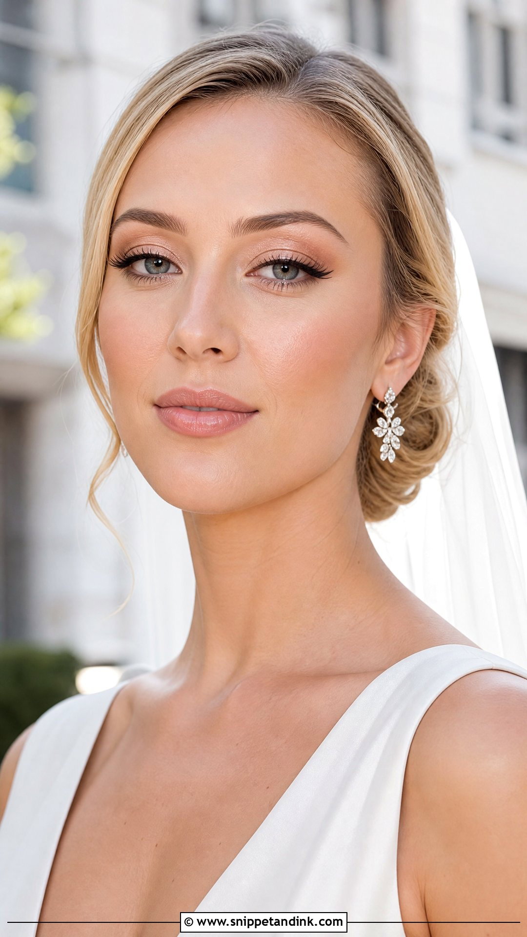 Soft Glam Wedding Makeup With Winged Liner - Snippet and Ink - 25 Natural Soft Glam Wedding Makeup Looks