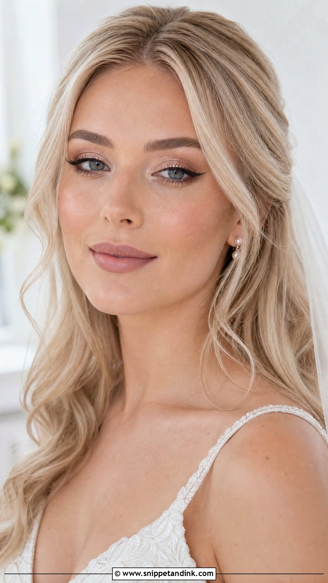 Soft Glam Winged Eyeliner Wedding Makeup - Snippet and Ink - 20 Winged Eyeliner Wedding Makeup Ideas