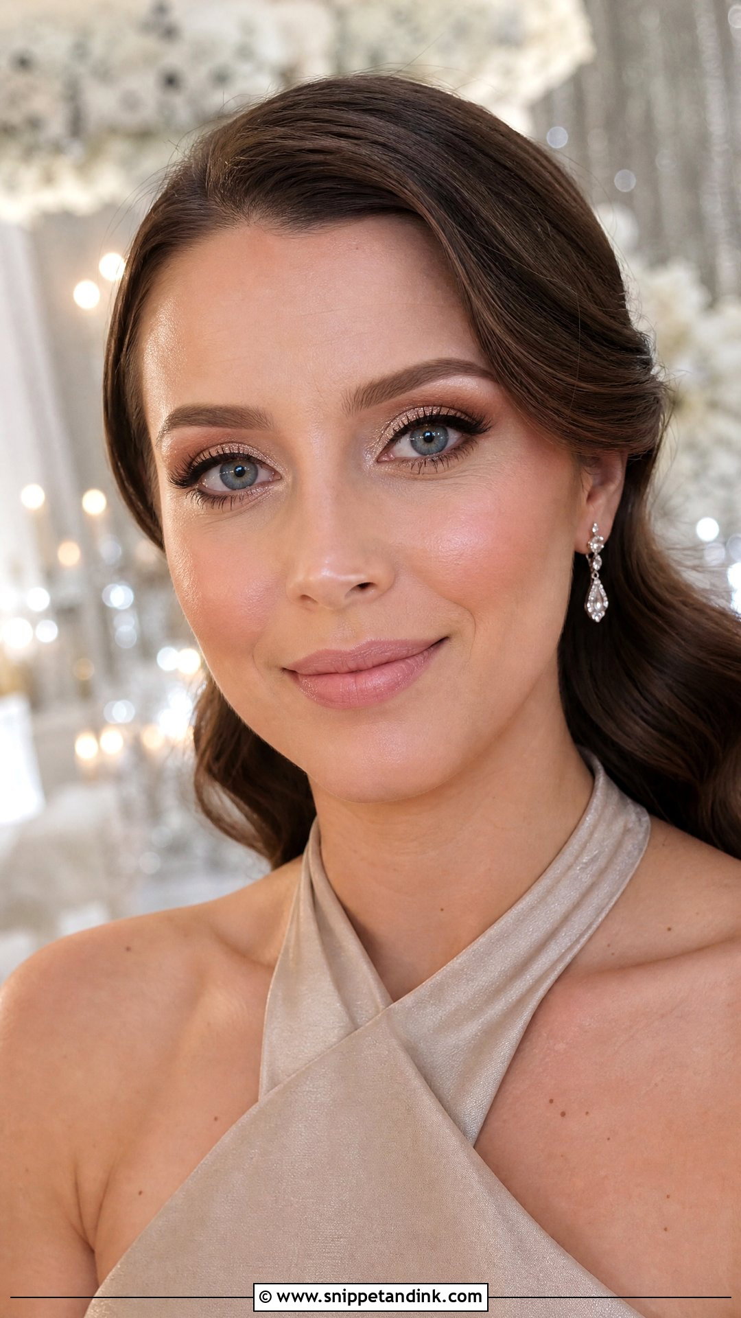 Soft Glam Winter Wedding Makeup For Blue Eyes - Snippet and Ink - 20 Winter Wedding Makeup for Blue Eyes