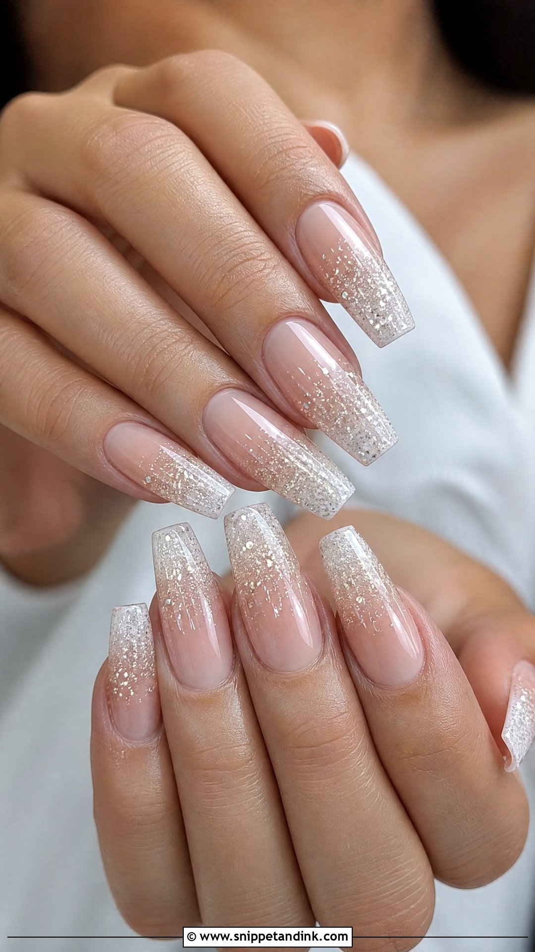 Soft Glitter Ombre Wedding Nails - Snippet and Ink - 25 Wedding Nail Art Design Ideas
