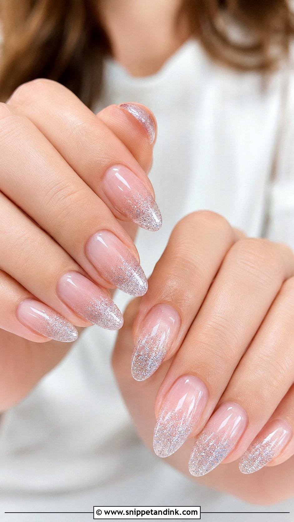 Soft Glitter Ombre Wedding Nails - Snippet and Ink - 30 Wedding Nail Inspo for Bride Ideas