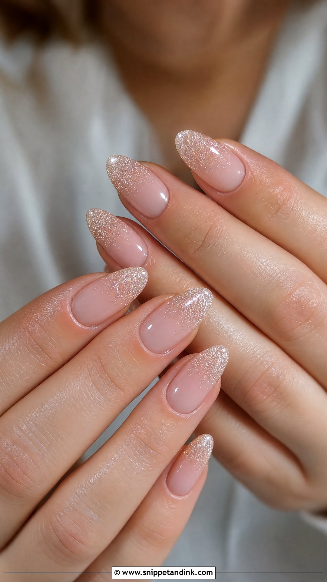 Soft Glitter Spring Wedding Nails - Snippet and Ink - 25 Spring Wedding Nails