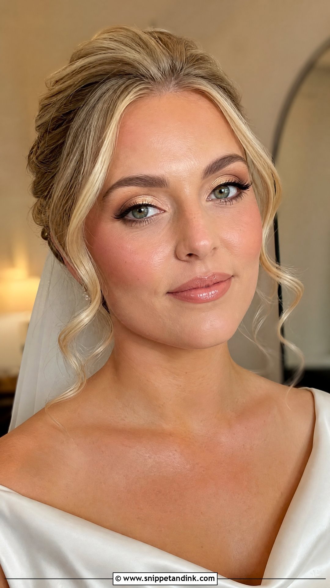 Soft Gold Bridal Makeup - Snippet and Ink - 20 Golden Wedding Makeup Ideas