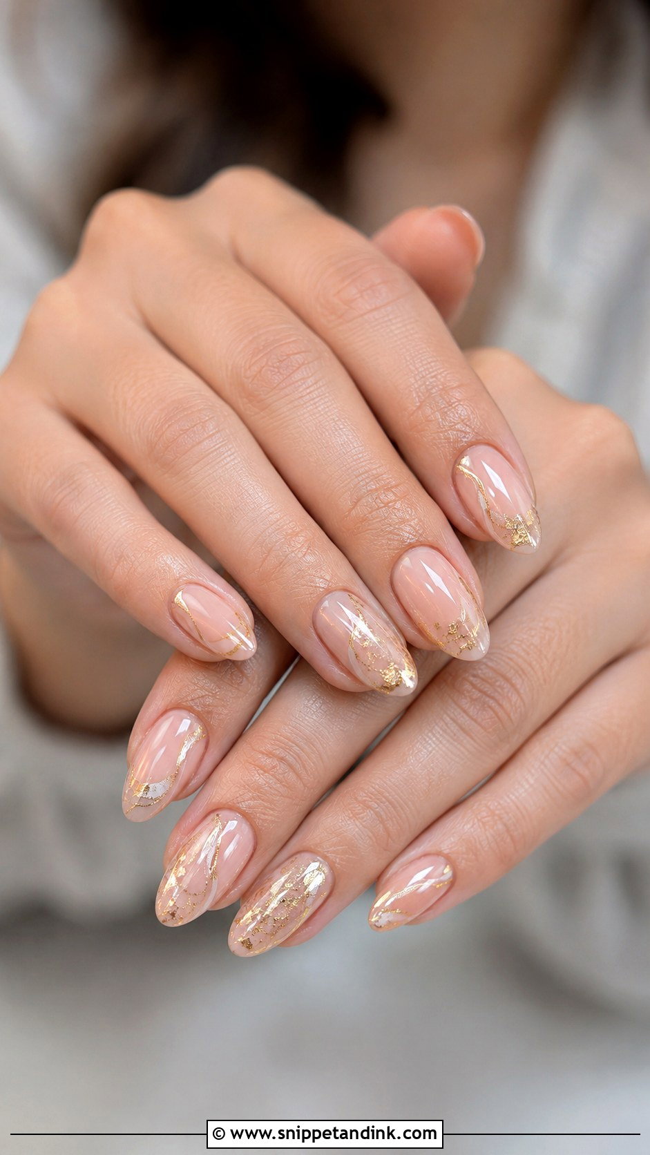 Soft Gold Gel Bridal Nails - Snippet and Ink - 20 Gel Wedding Nails for Bride
