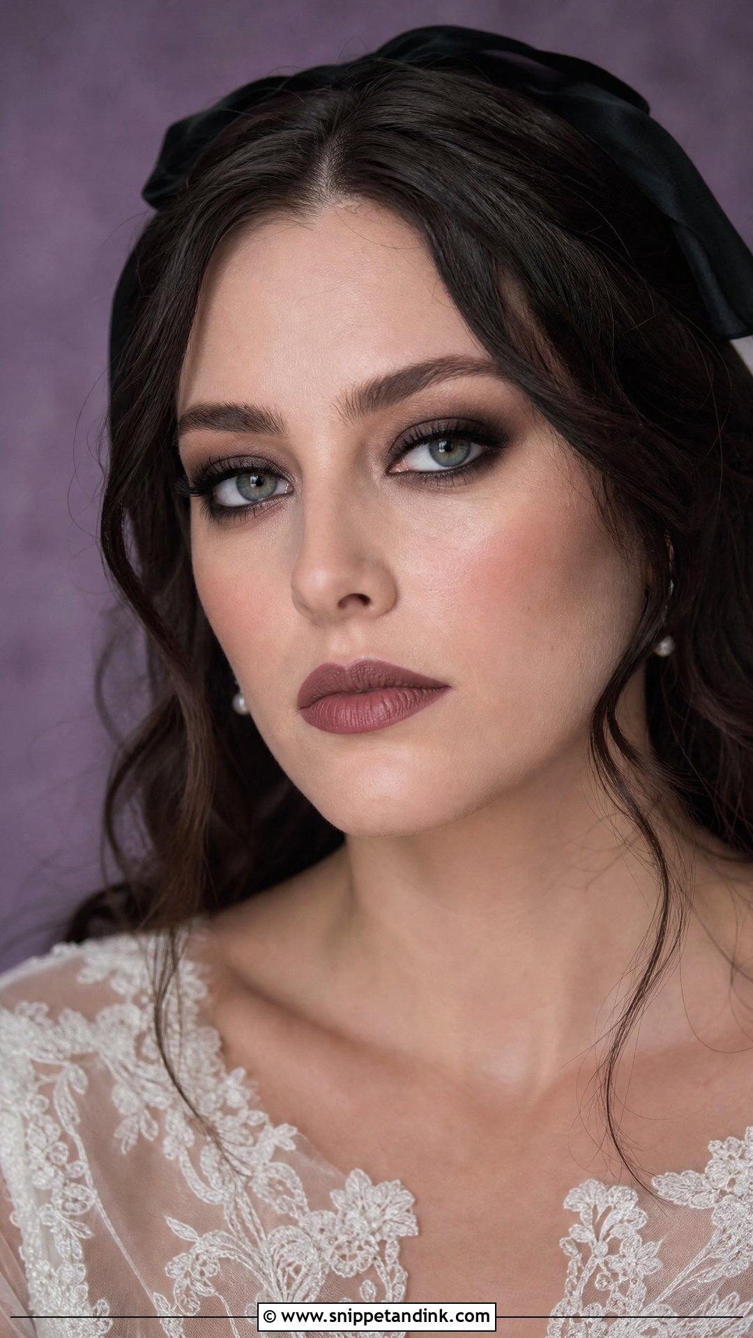 Soft Goth Bridal Makeup - Snippet and Ink - 20 Edgy Bridal Makeup Ideas