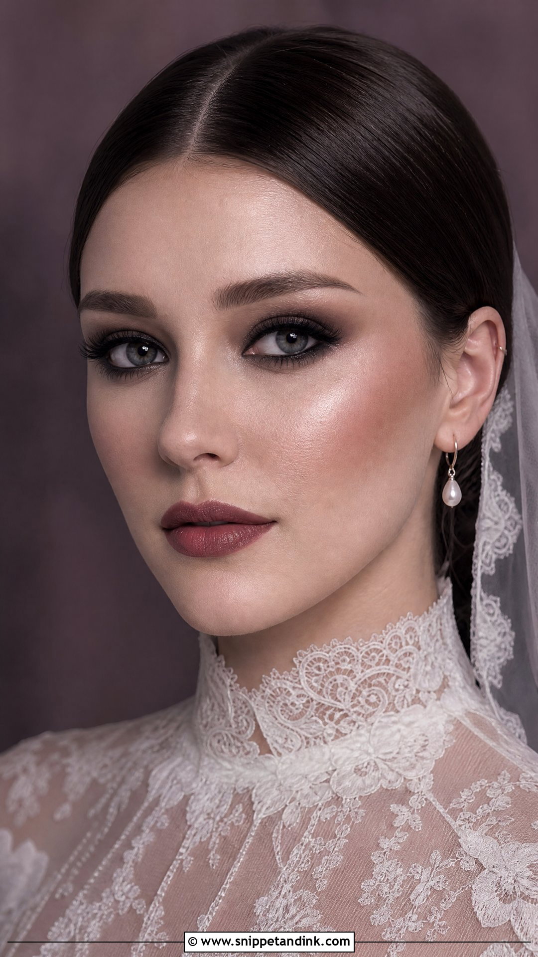 Soft Gothic Wedding Makeup - Snippet and Ink - 25 Dramatic Wedding Makeup Ideas