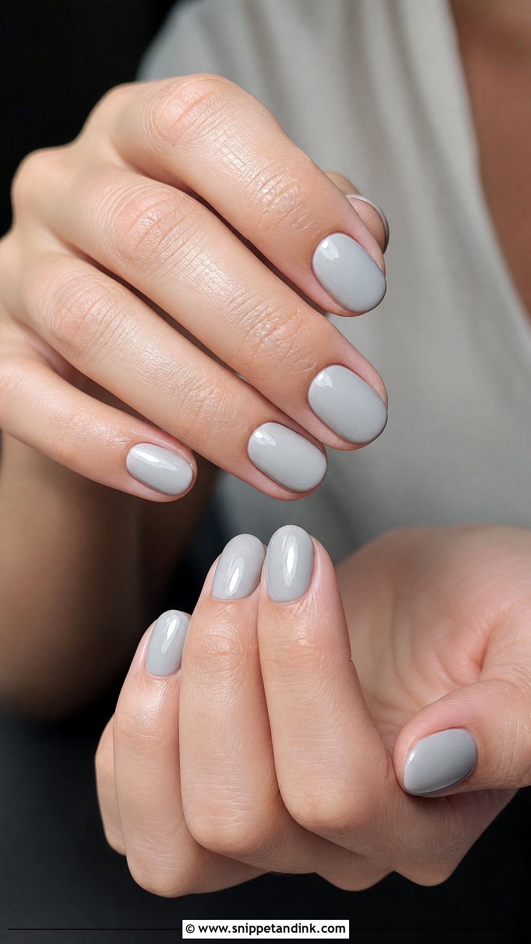 Soft Gray Nails - Snippet and Ink - 30 Classy Wedding Guest Nails Ideas
