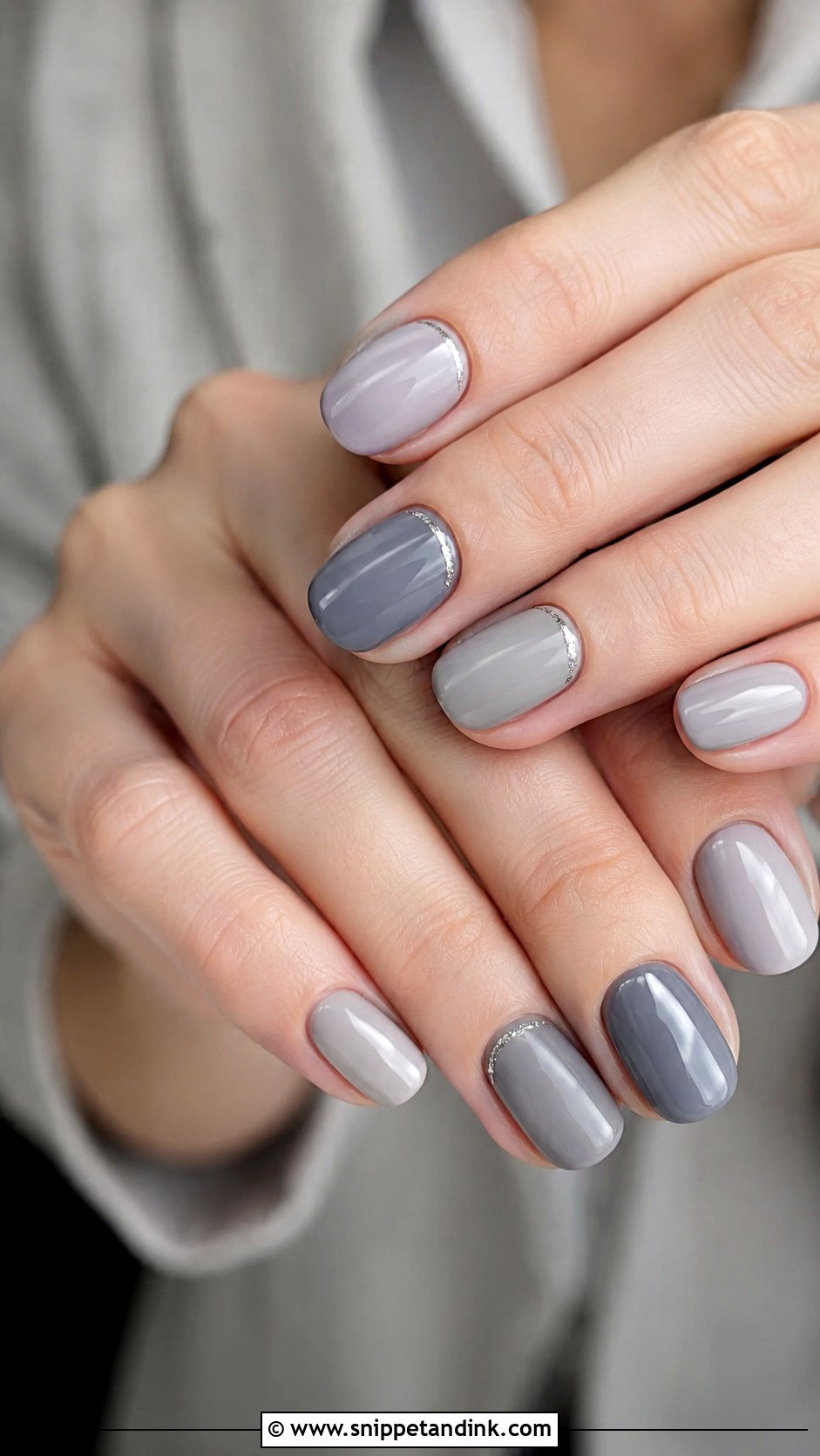 Soft Gray Winter Wedding Guest Nails - Snippet and Ink - 20 Winter Wedding Nails Guest