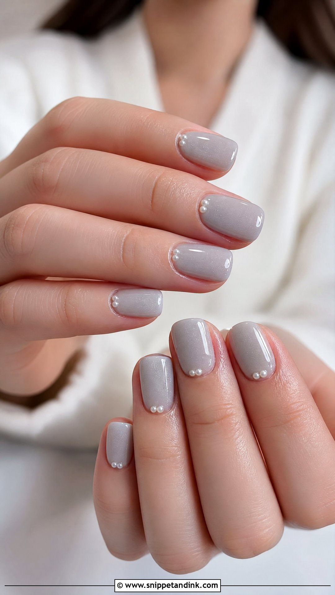 Soft Gray Winter Wedding Nails - Snippet and Ink - 25 Winter Wedding Nails