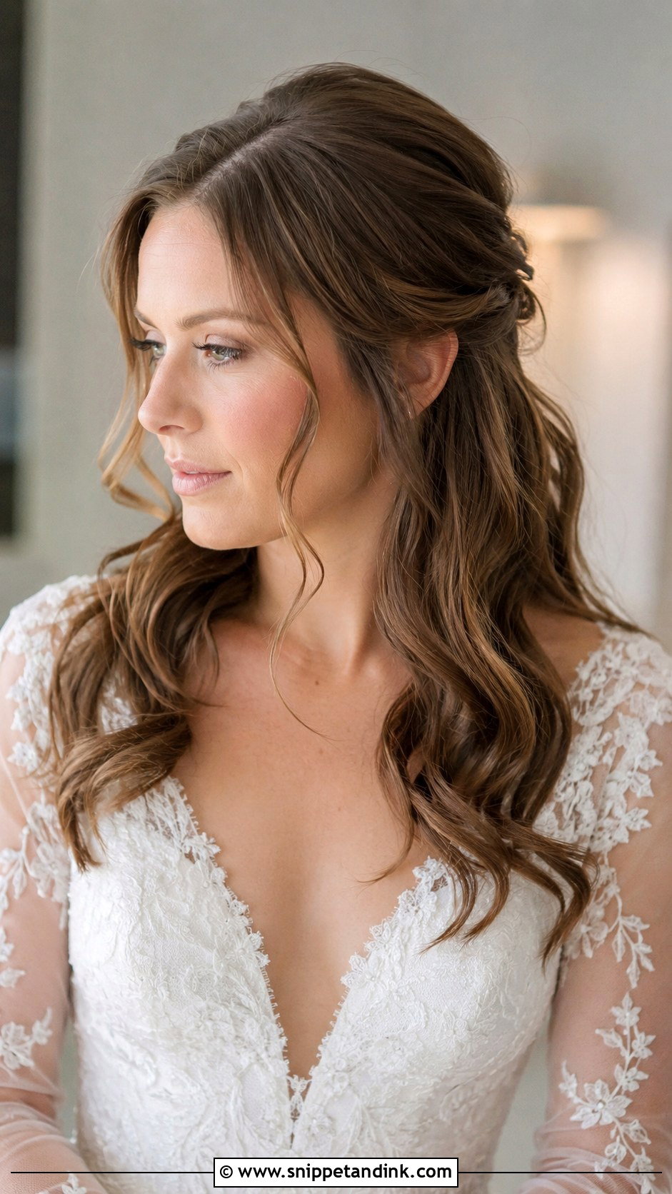 Soft Half Up Half Down Wedding Hair - Snippet and Ink - 20 Bride to Be Hairstyles