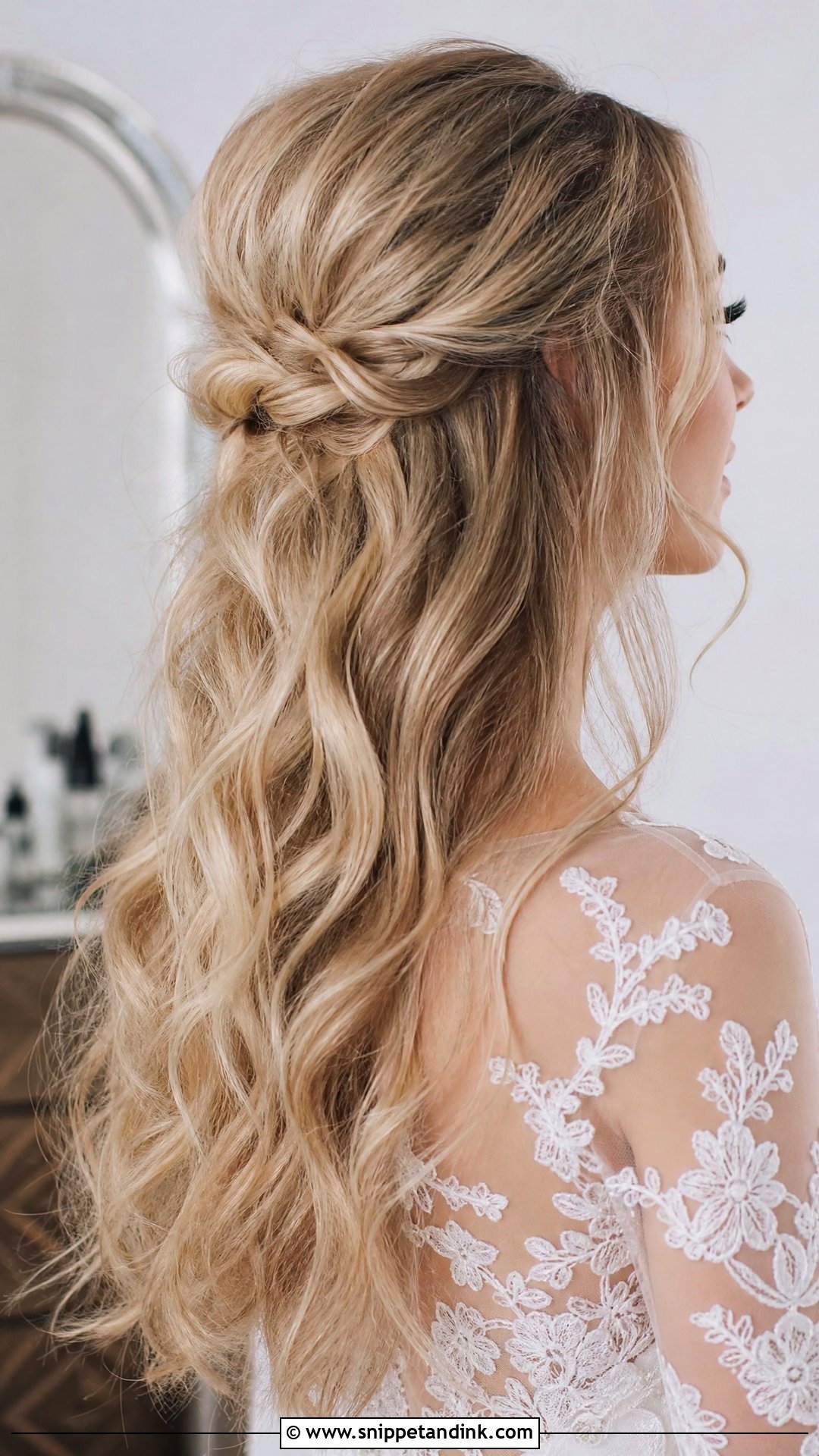 Soft Half Up Wedding Hairstyle - Snippet and Ink - 20 Soft Hairstyles for Wedding